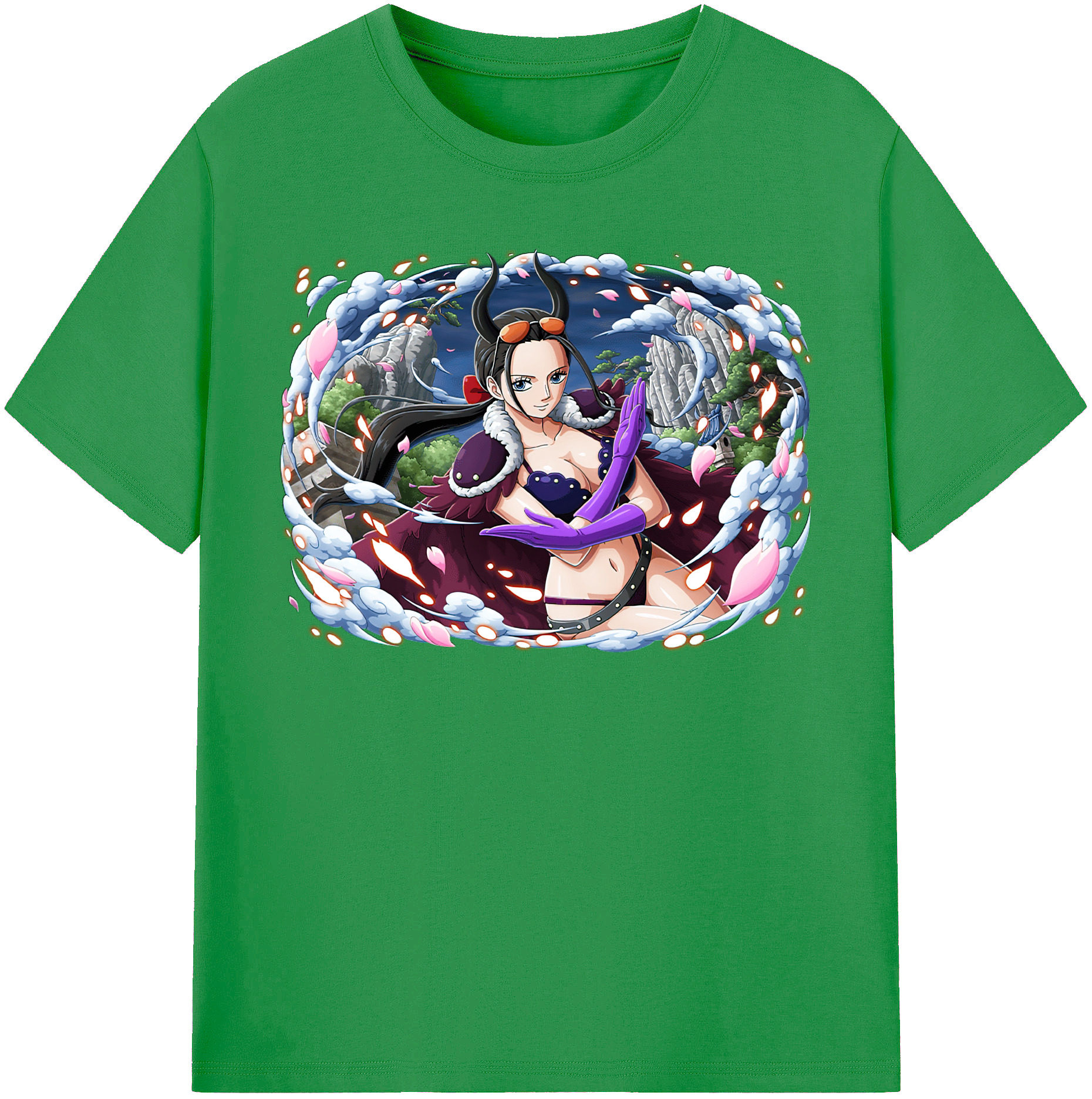 ワンピース ニコ・ロビン ONE PIECE Nico Robin レディースカジュアルプリントTシャツ（綿100％）