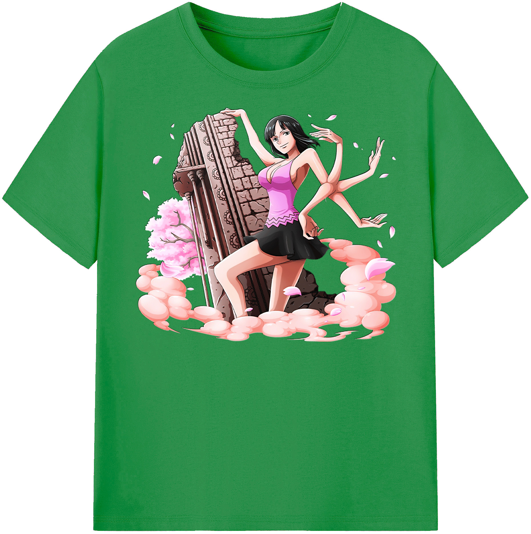 ワンピース ニコ・ロビン ONE PIECE Nico Robin レディースカジュアルプリントTシャツ（綿100％）