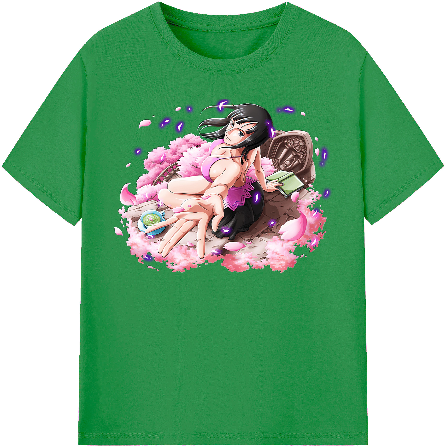 ワンピース ニコ・ロビン ONE PIECE Nico Robin レディースカジュアルプリントTシャツ（綿100％）