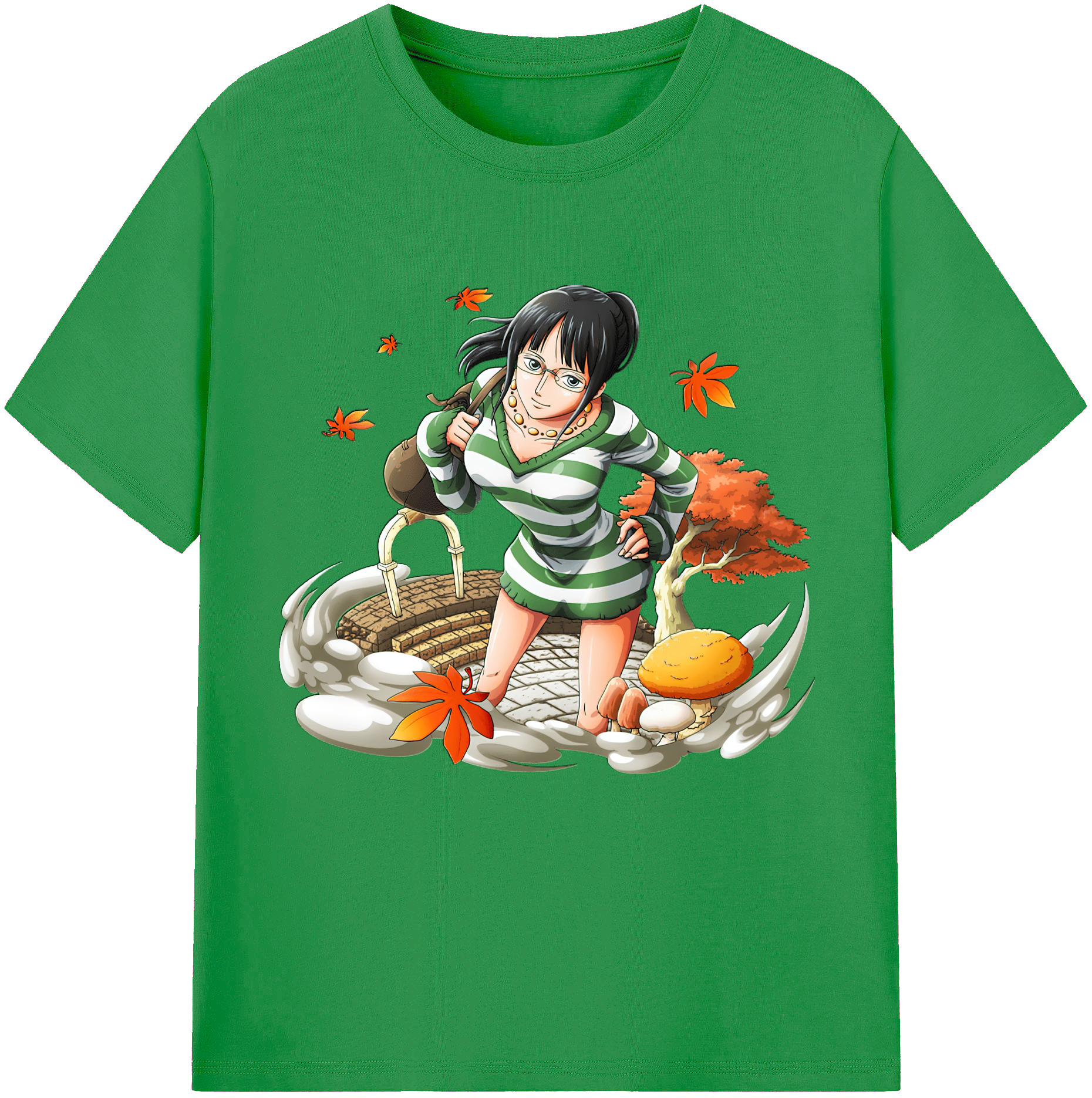 ワンピース ニコ・ロビン ONE PIECE Nico Robin レディースカジュアルプリントTシャツ（綿100％）