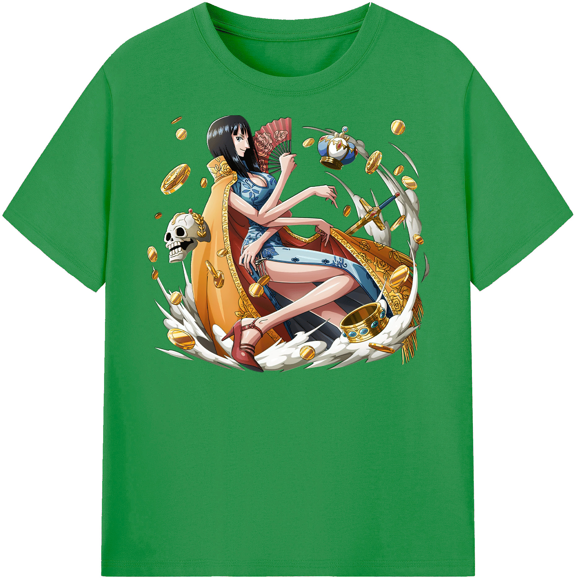 ワンピース ニコ・ロビン ONE PIECE Nico Robin レディースカジュアルプリントTシャツ（綿100％）