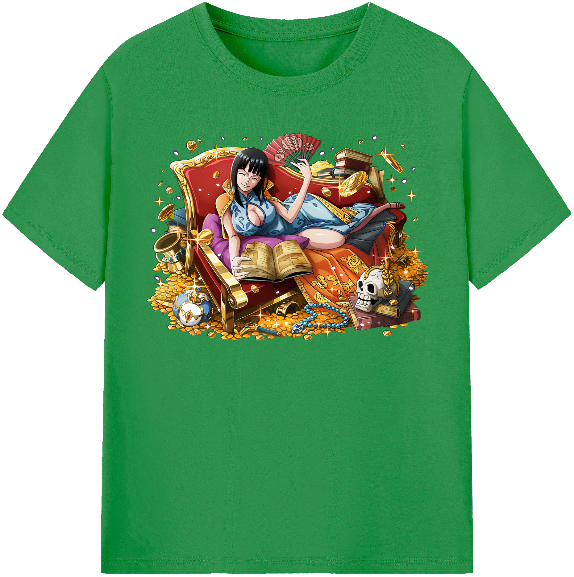 ワンピース ニコ・ロビン ONE PIECE Nico Robin レディースカジュアルプリントTシャツ（綿100％）