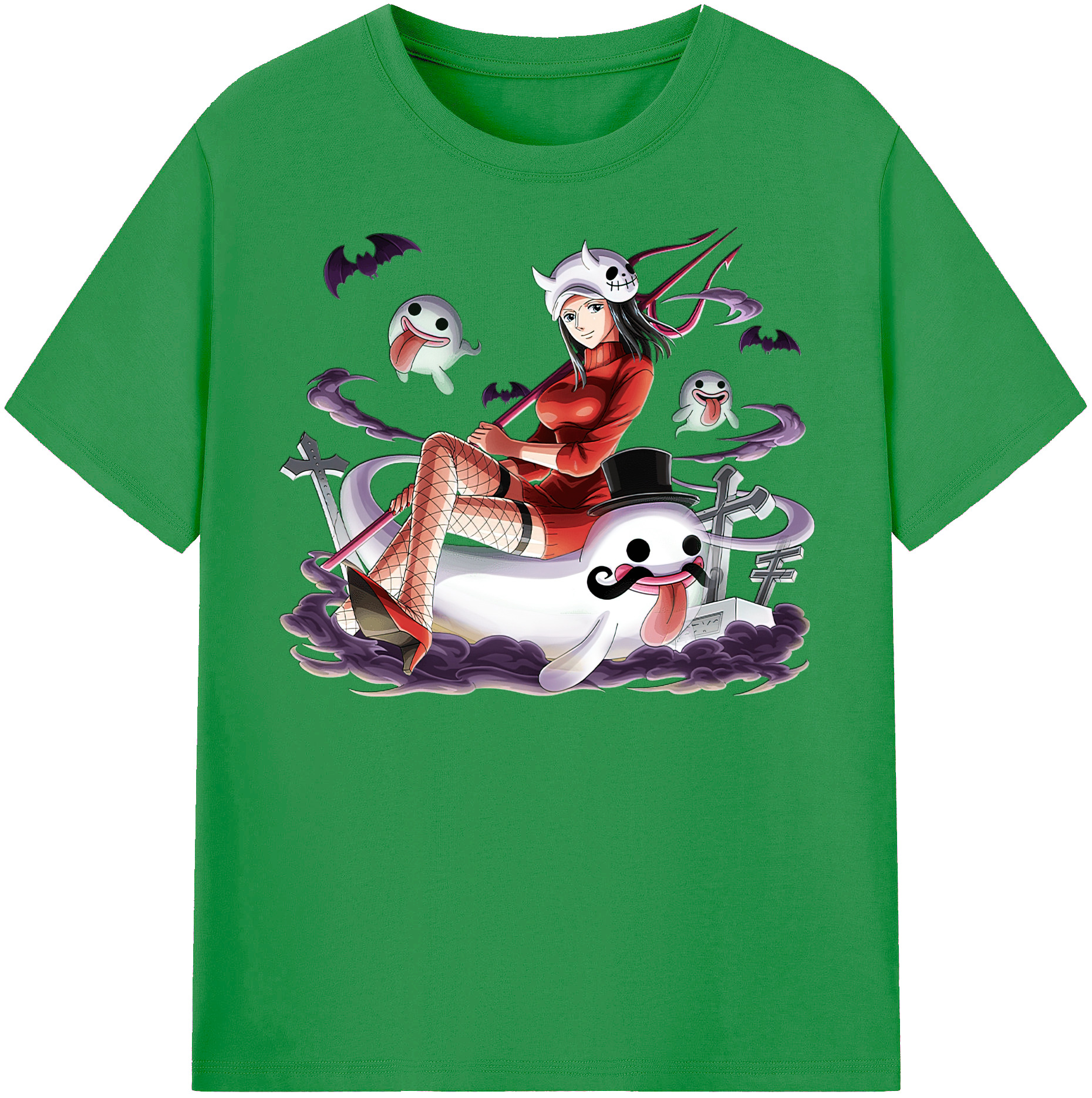 ワンピース ニコ・ロビン ONE PIECE Nico Robin レディースカジュアルプリントTシャツ（綿100％）