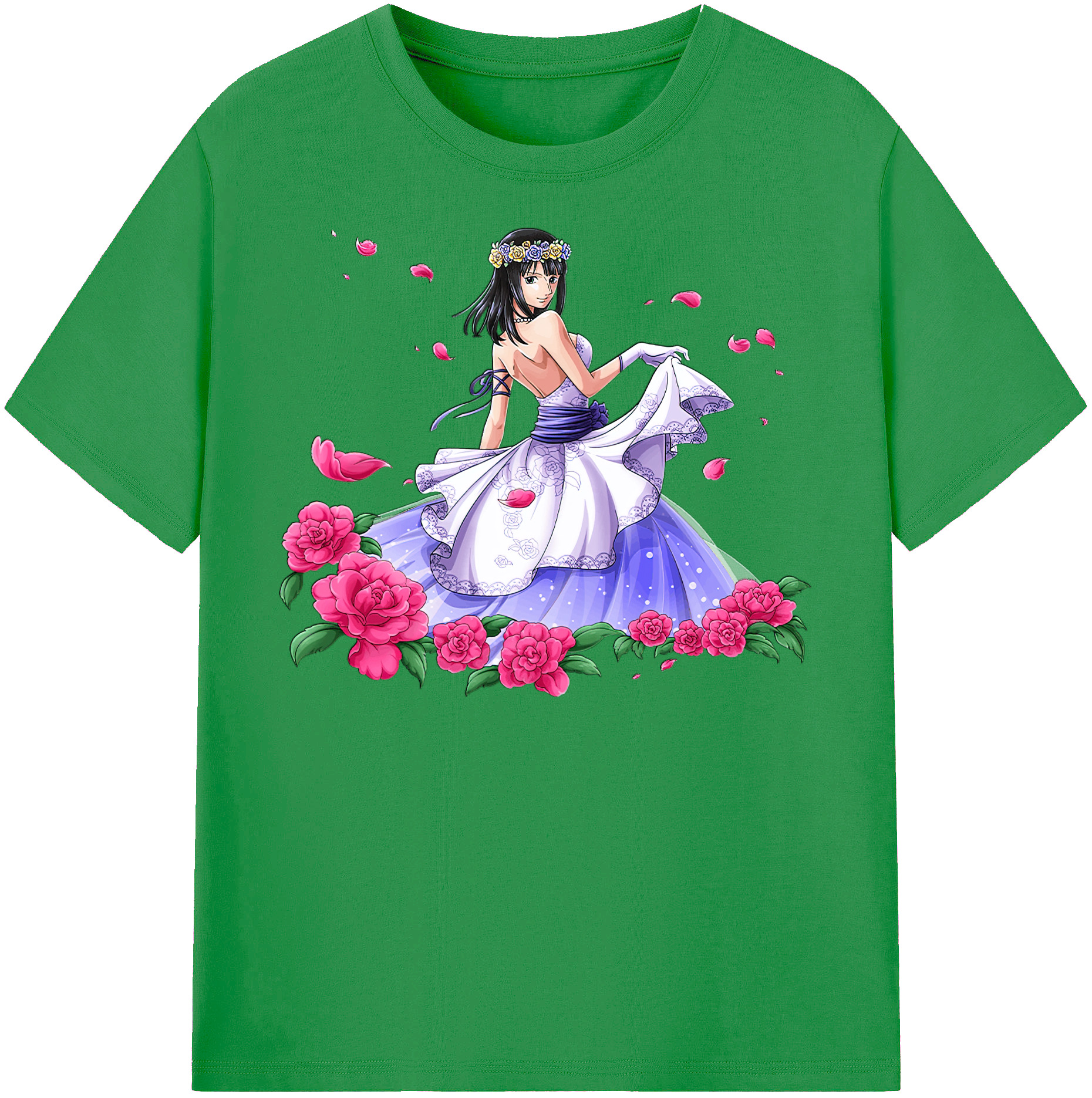 ワンピース ニコ・ロビン ONE PIECE Nico Robin レディースカジュアルプリントTシャツ（綿100％）