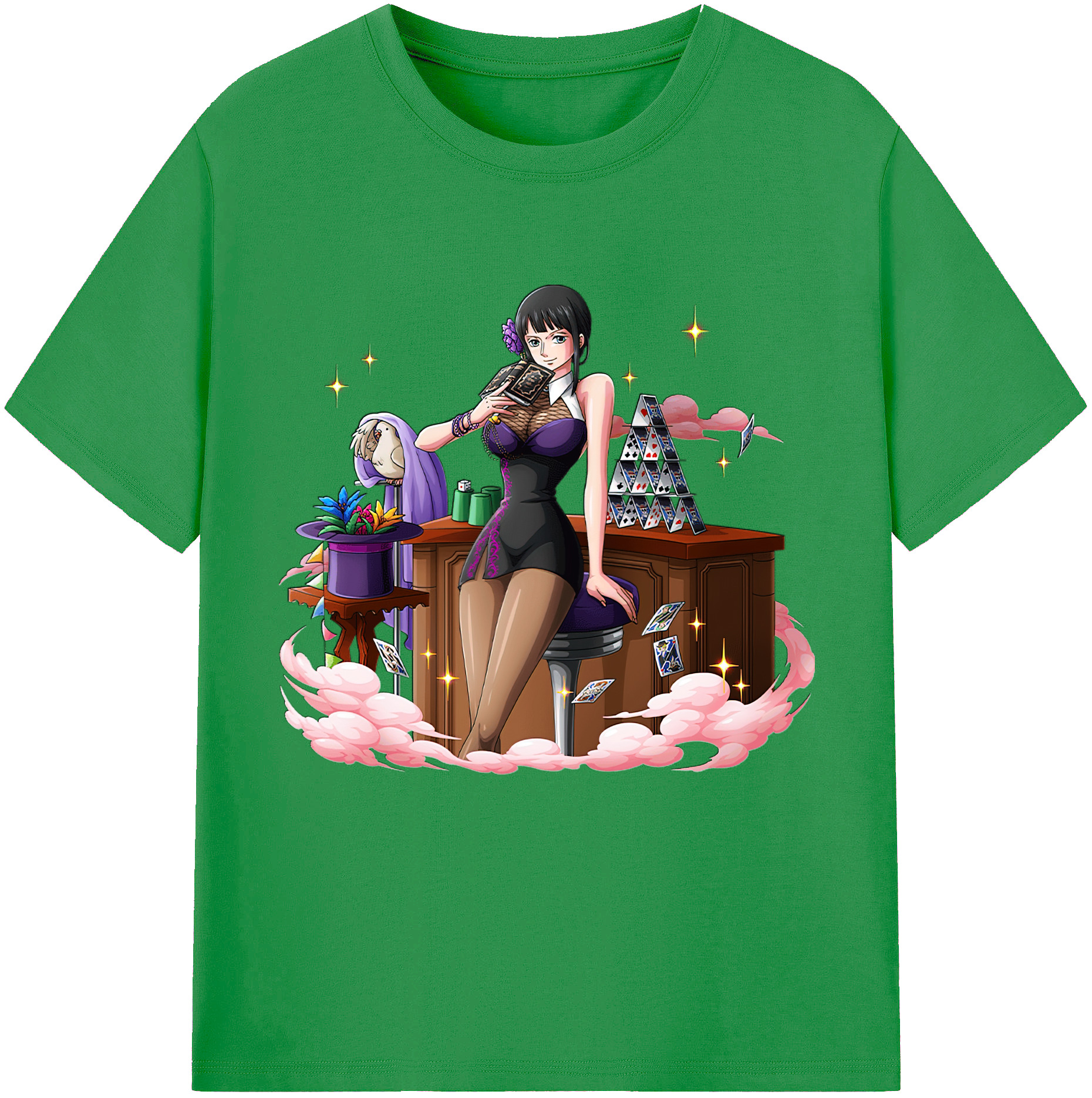 ワンピース ニコ・ロビン ONE PIECE Nico Robin レディースカジュアルプリントTシャツ（綿100％）