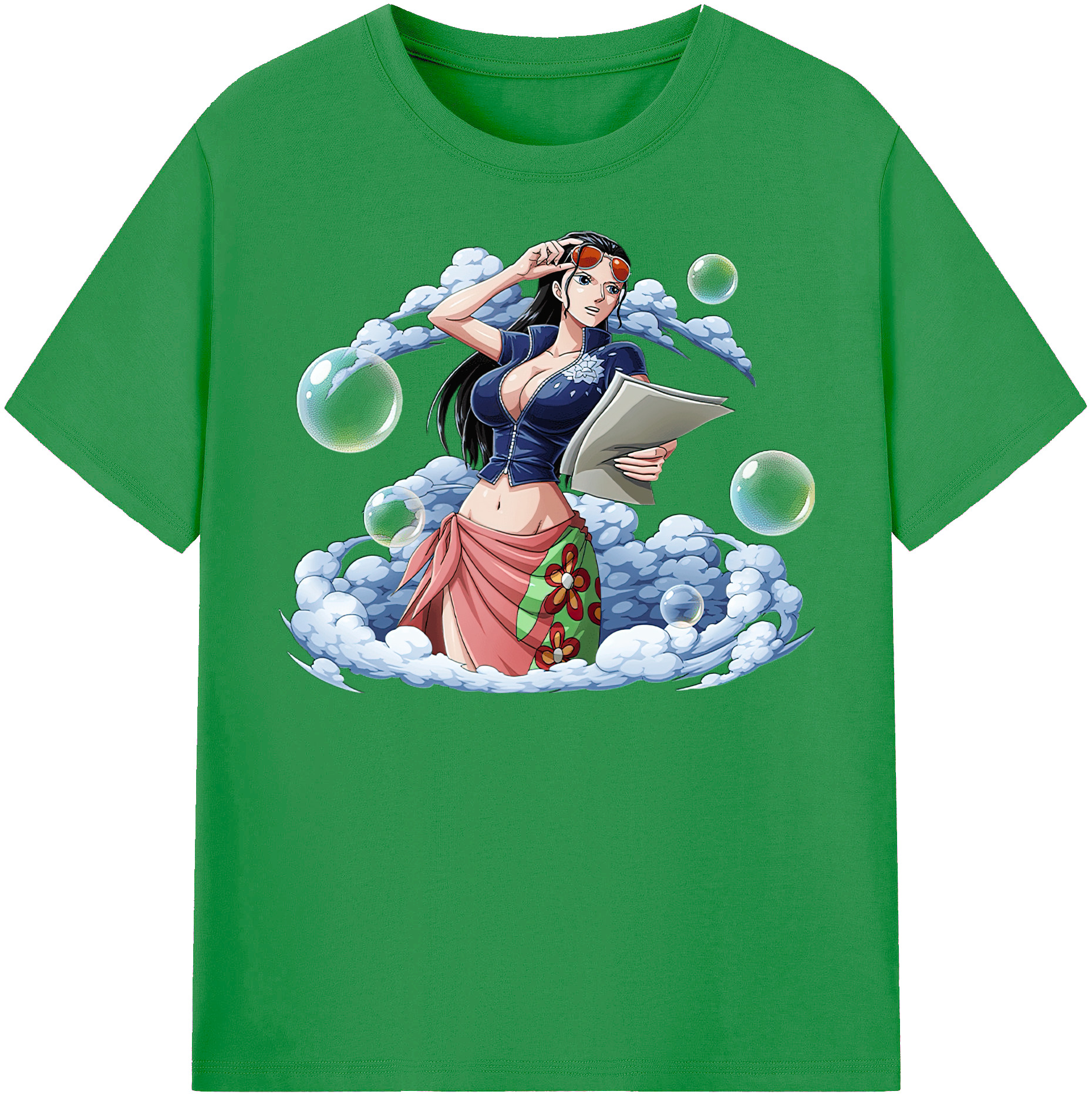 ワンピース ニコ・ロビン ONE PIECE Nico Robin レディースカジュアルプリントTシャツ（綿100％）