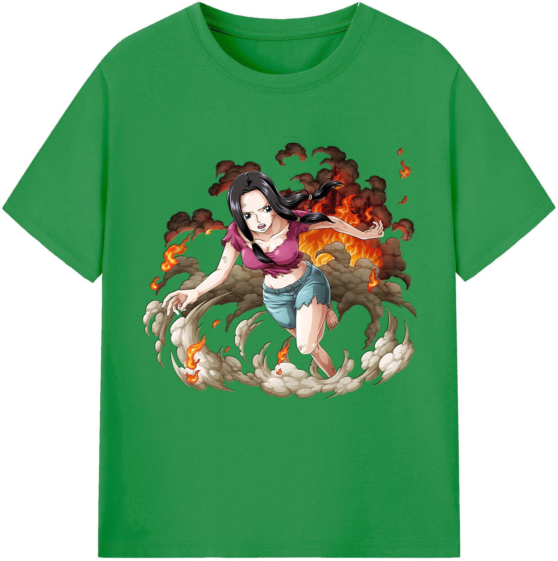 ワンピース ニコ・ロビン ONE PIECE Nico Robin レディースカジュアルプリントTシャツ（綿100％）