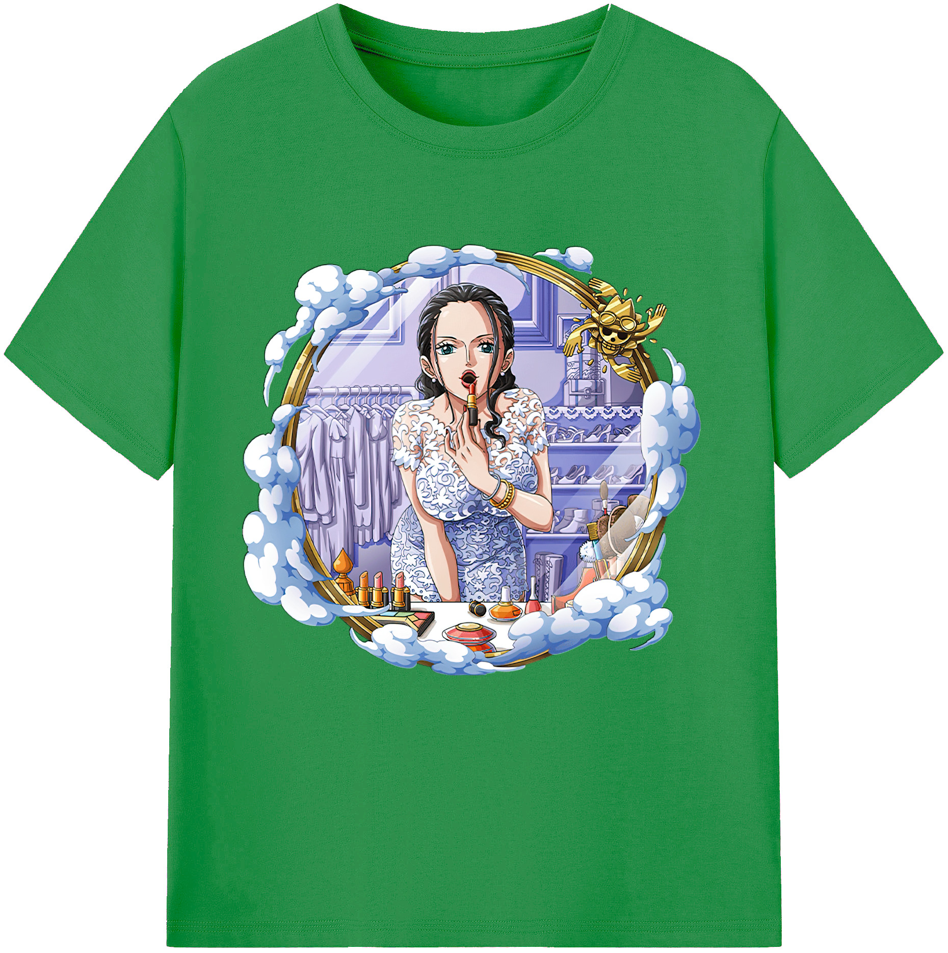 ワンピース ニコ・ロビン ONE PIECE Nico Robin レディースカジュアルプリントTシャツ（綿100％）