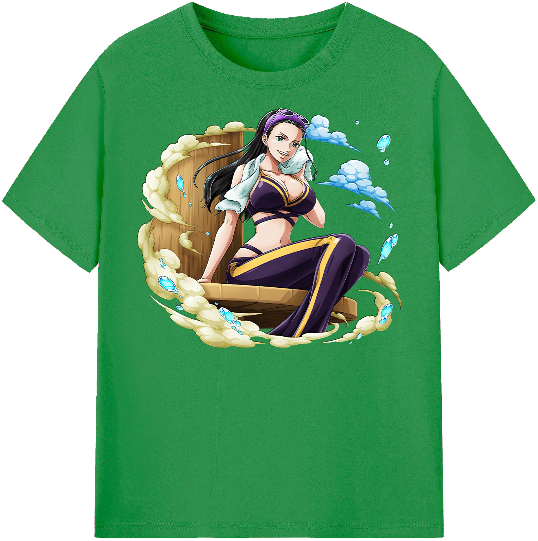 ワンピース ニコ・ロビン ONE PIECE Nico Robin レディースカジュアルプリントTシャツ（綿100％）
