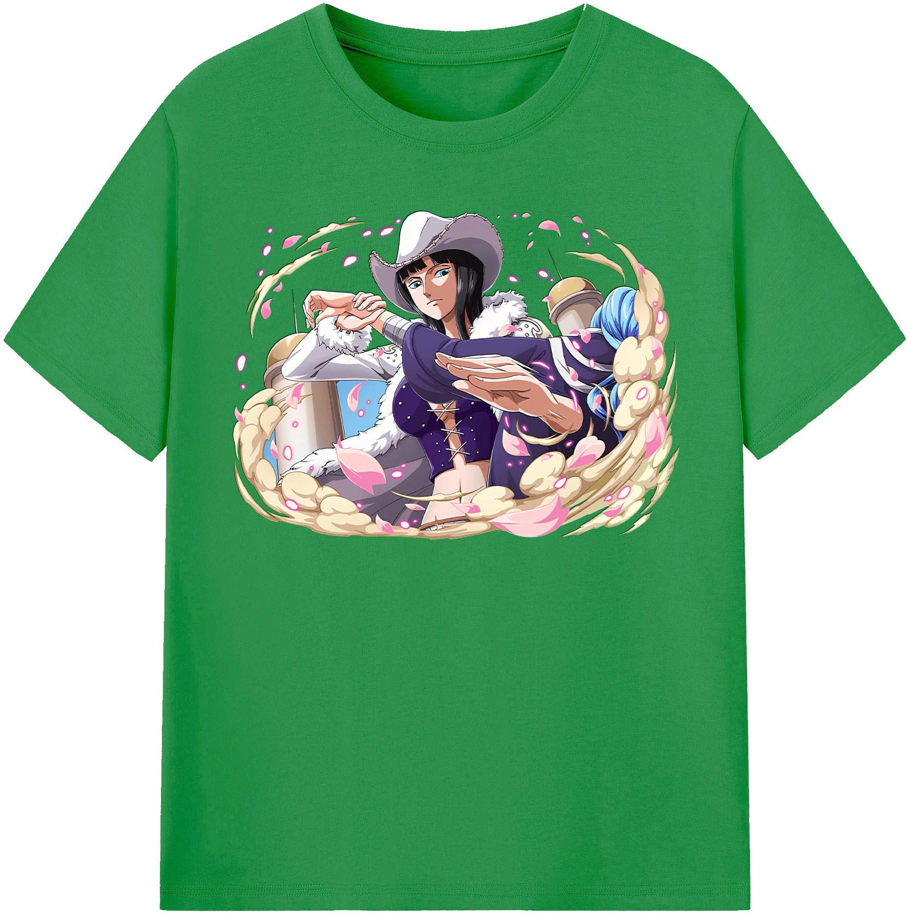 ワンピース ニコ・ロビン ONE PIECE Nico Robin レディースカジュアルプリントTシャツ（綿100％）