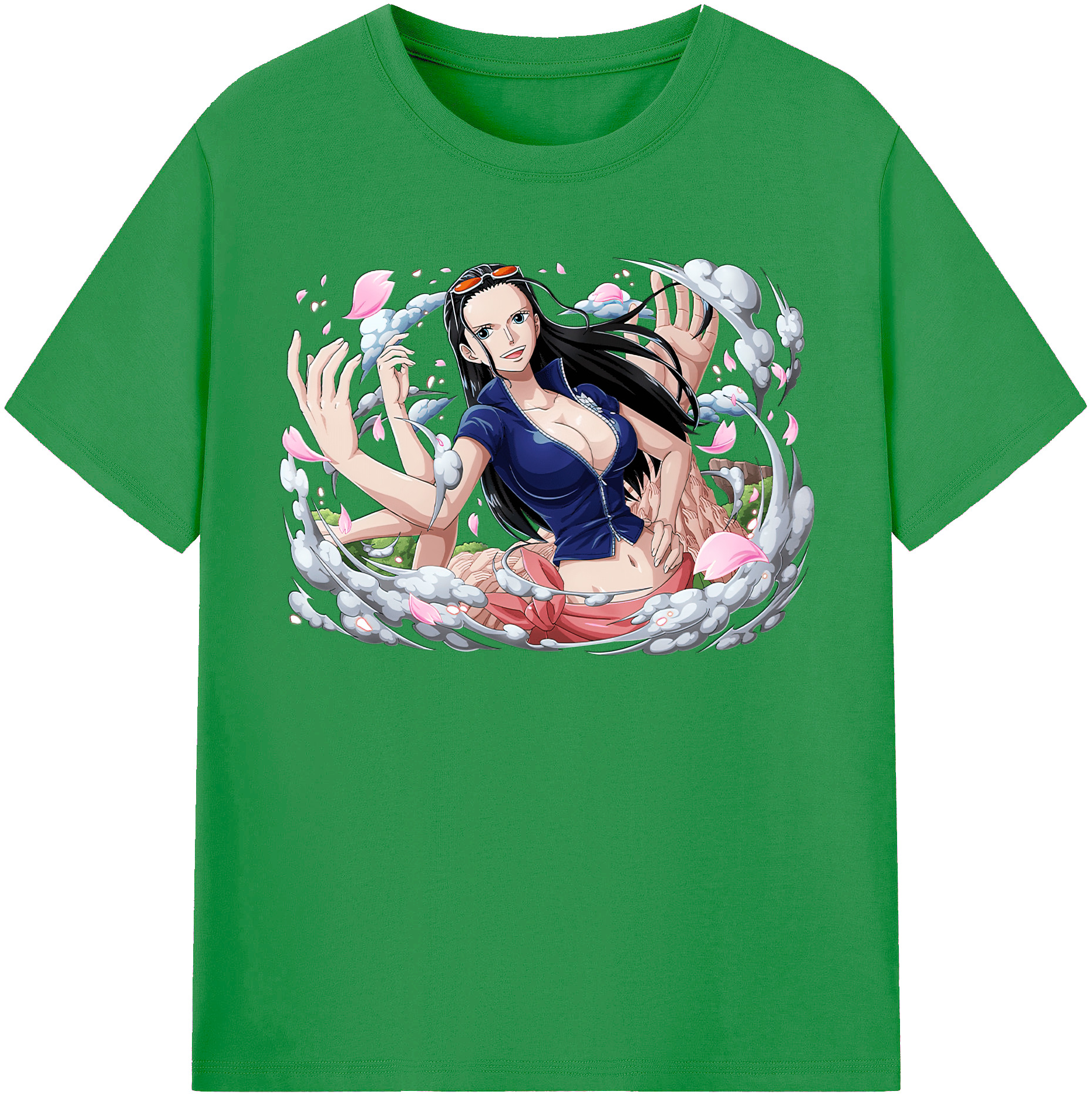 ワンピース ニコ・ロビン ONE PIECE Nico Robin レディースカジュアルプリントTシャツ（綿100％）