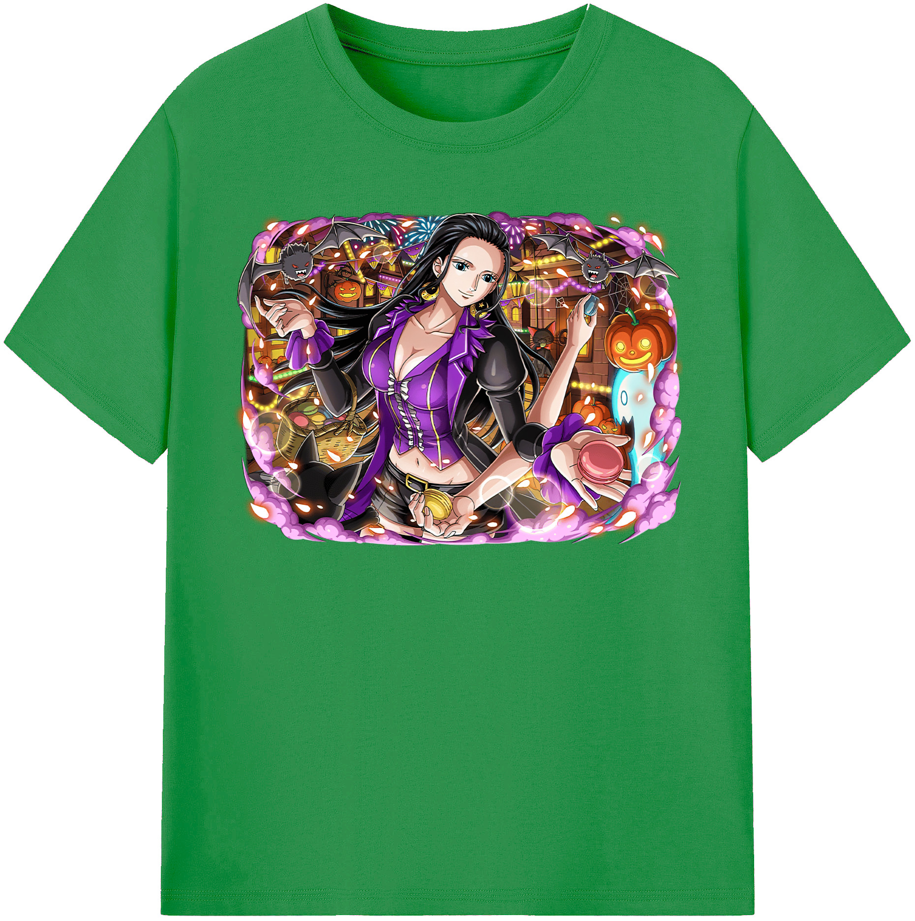 ワンピース ニコ・ロビン ONE PIECE Nico Robin レディースカジュアルプリントTシャツ（綿100％）