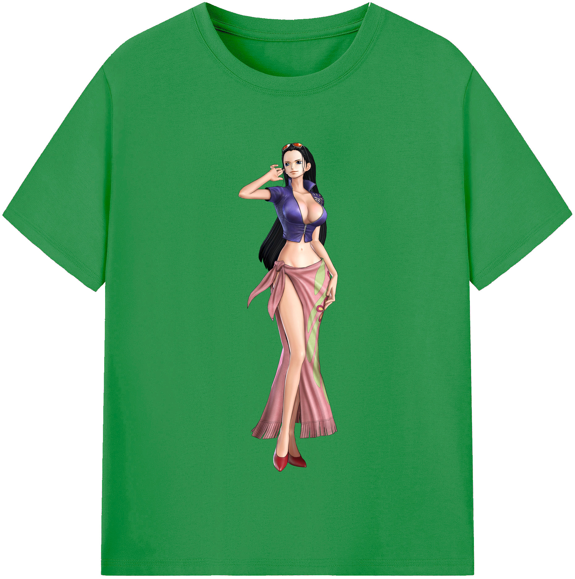 ワンピース ニコ・ロビン ONE PIECE Nico Robin レディースカジュアルプリントTシャツ（綿100％）