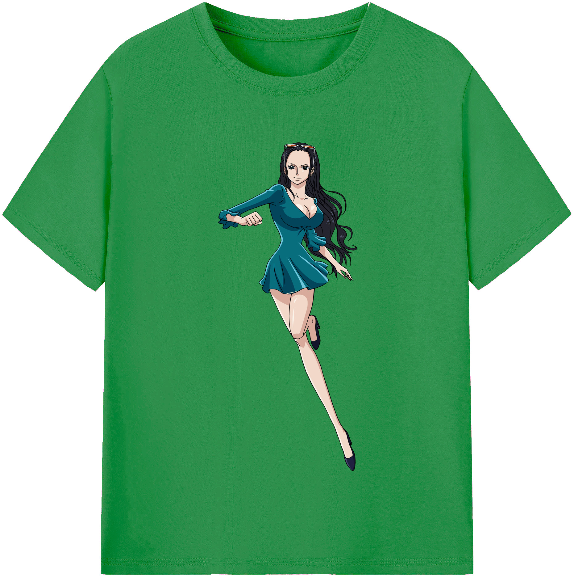 ワンピース ニコ・ロビン ONE PIECE Nico Robin レディースカジュアルプリントTシャツ（綿100％）