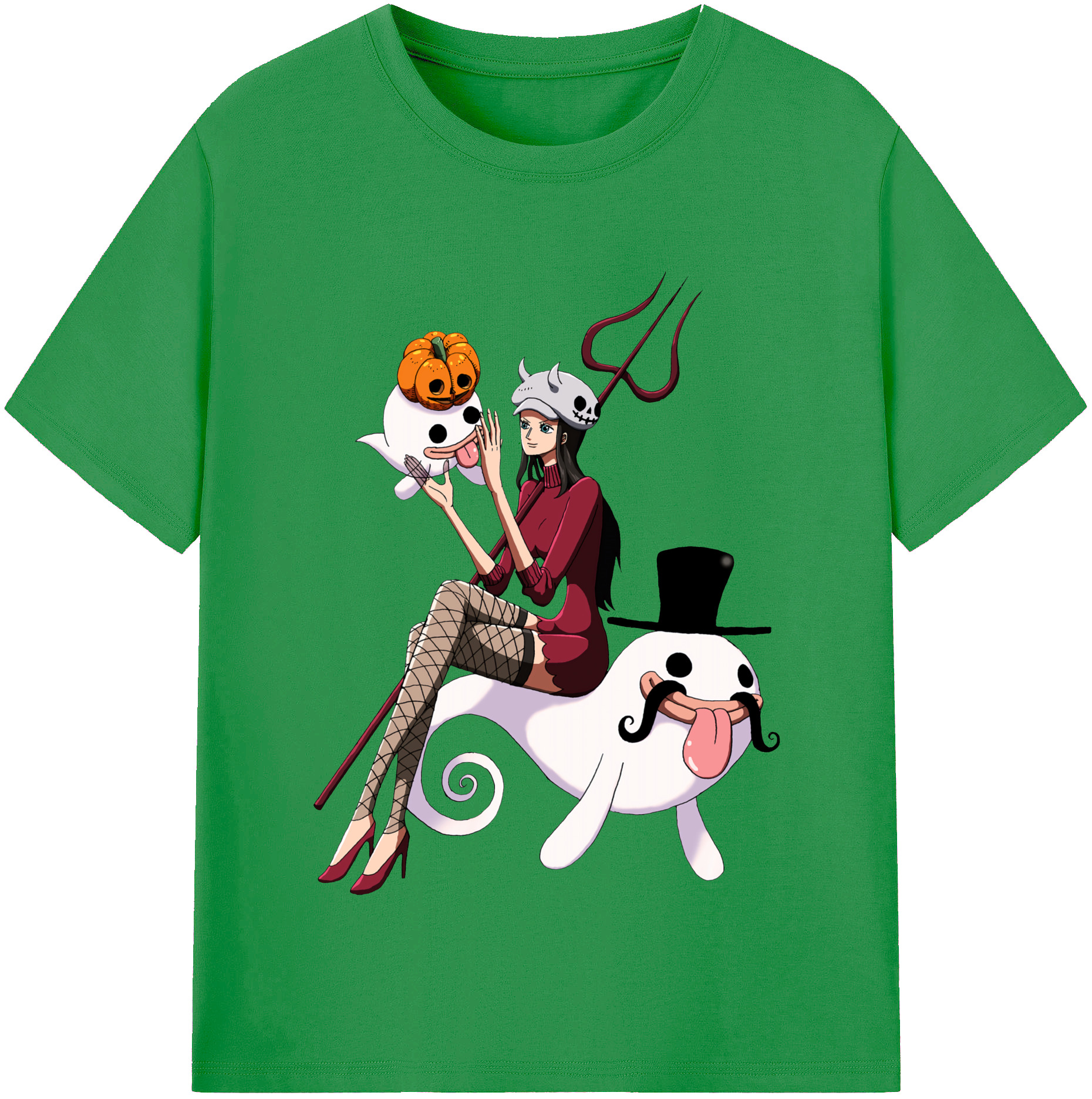 ワンピース ニコ・ロビン ONE PIECE Nico Robin レディースカジュアルプリントTシャツ（綿100％）