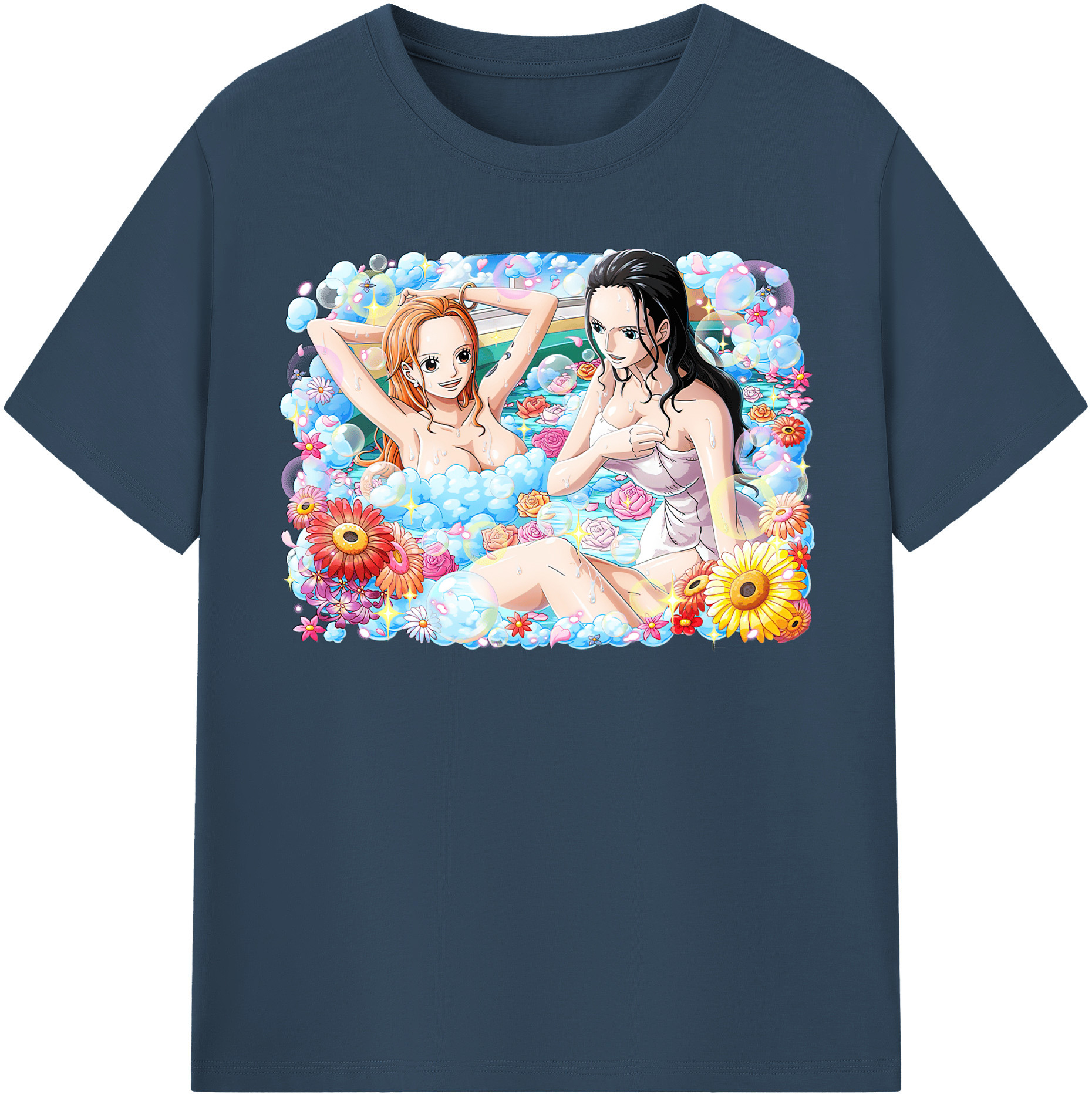 ワンピース ニコ・ロビン ONE PIECE Nico Robin レディースカジュアルプリントTシャツ（綿100％）
