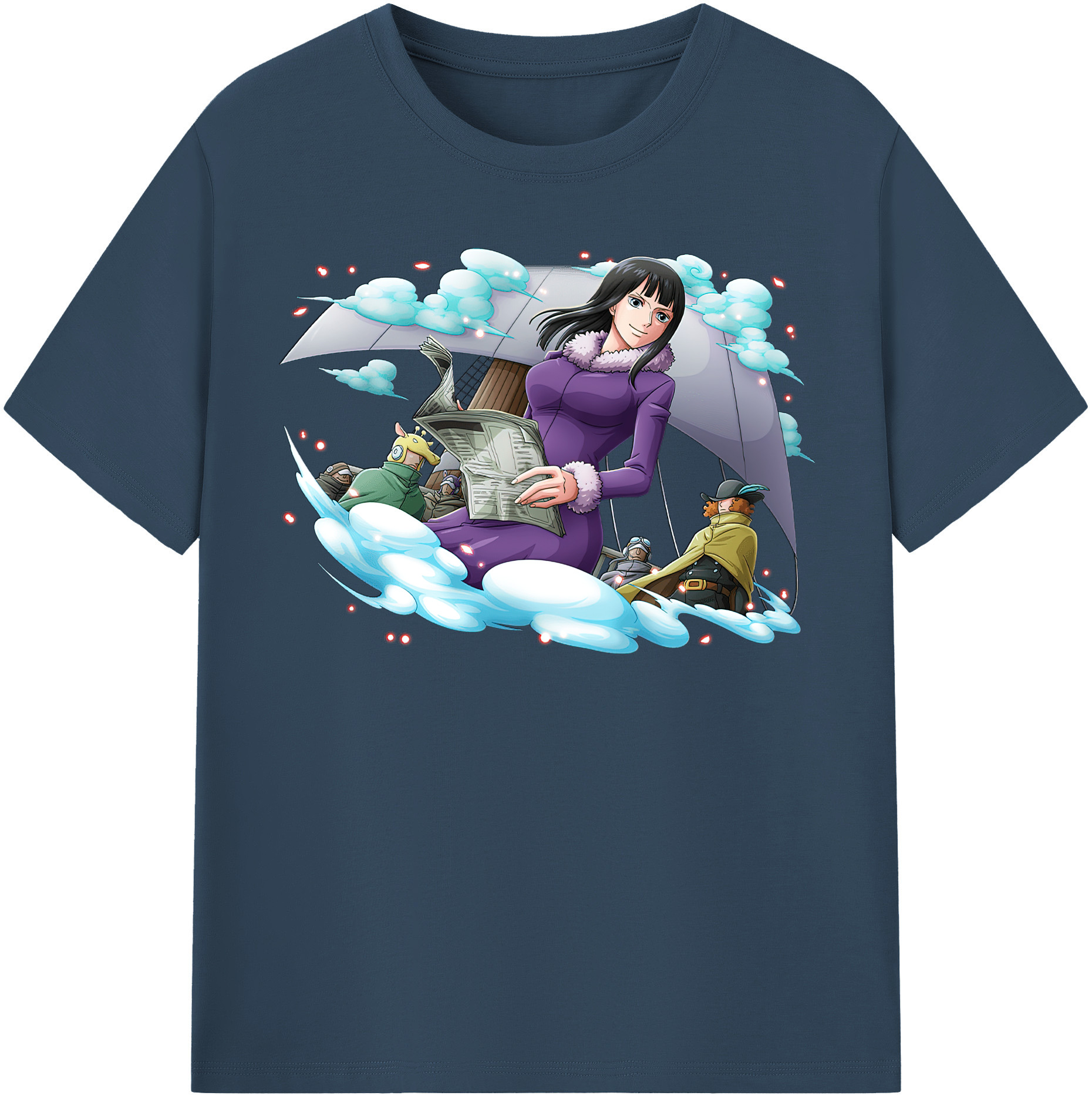 ワンピース ニコ・ロビン ONE PIECE Nico Robin レディースカジュアルプリントTシャツ（綿100％）
