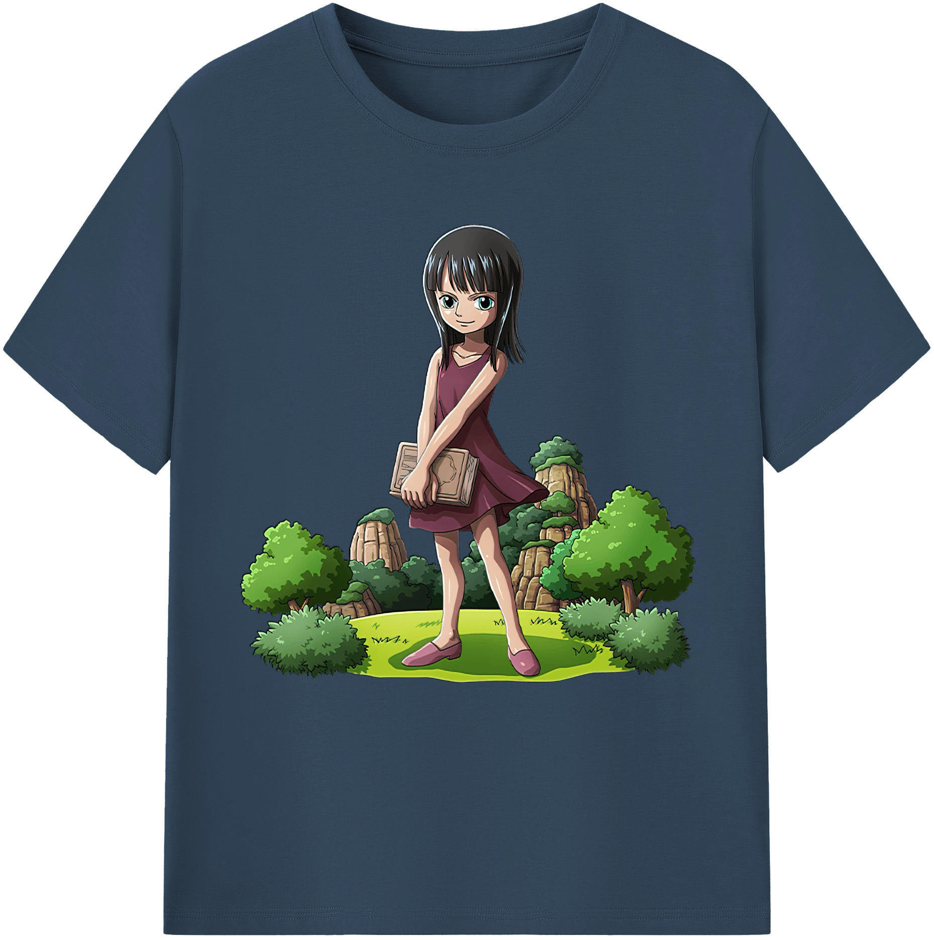 ワンピース ニコ・ロビン ONE PIECE Nico Robin レディースカジュアルプリントTシャツ（綿100％）