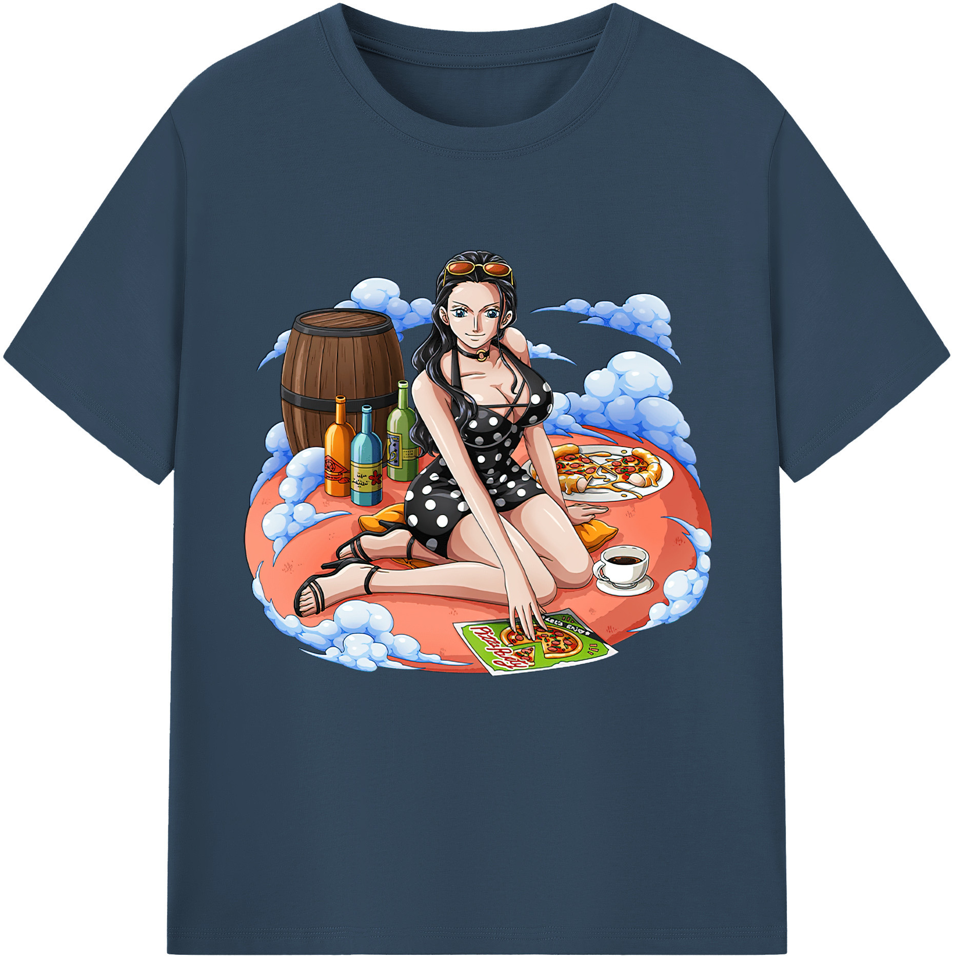 ワンピース ニコ・ロビン ONE PIECE Nico Robin レディースカジュアルプリントTシャツ（綿100％）