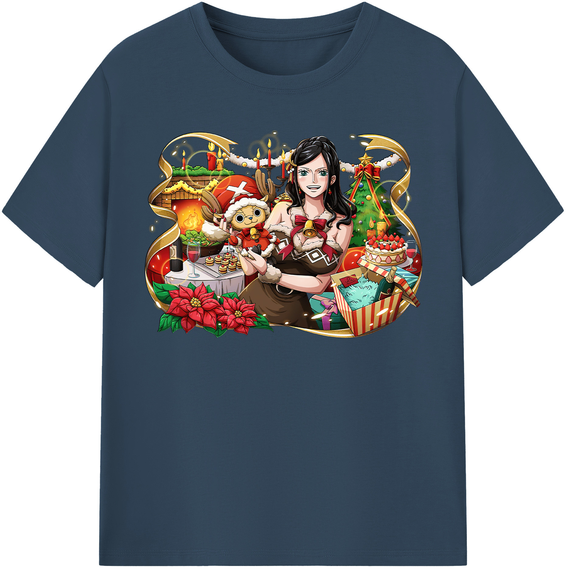 ワンピース ニコ・ロビン ONE PIECE Nico Robin レディースカジュアルプリントTシャツ（綿100％）