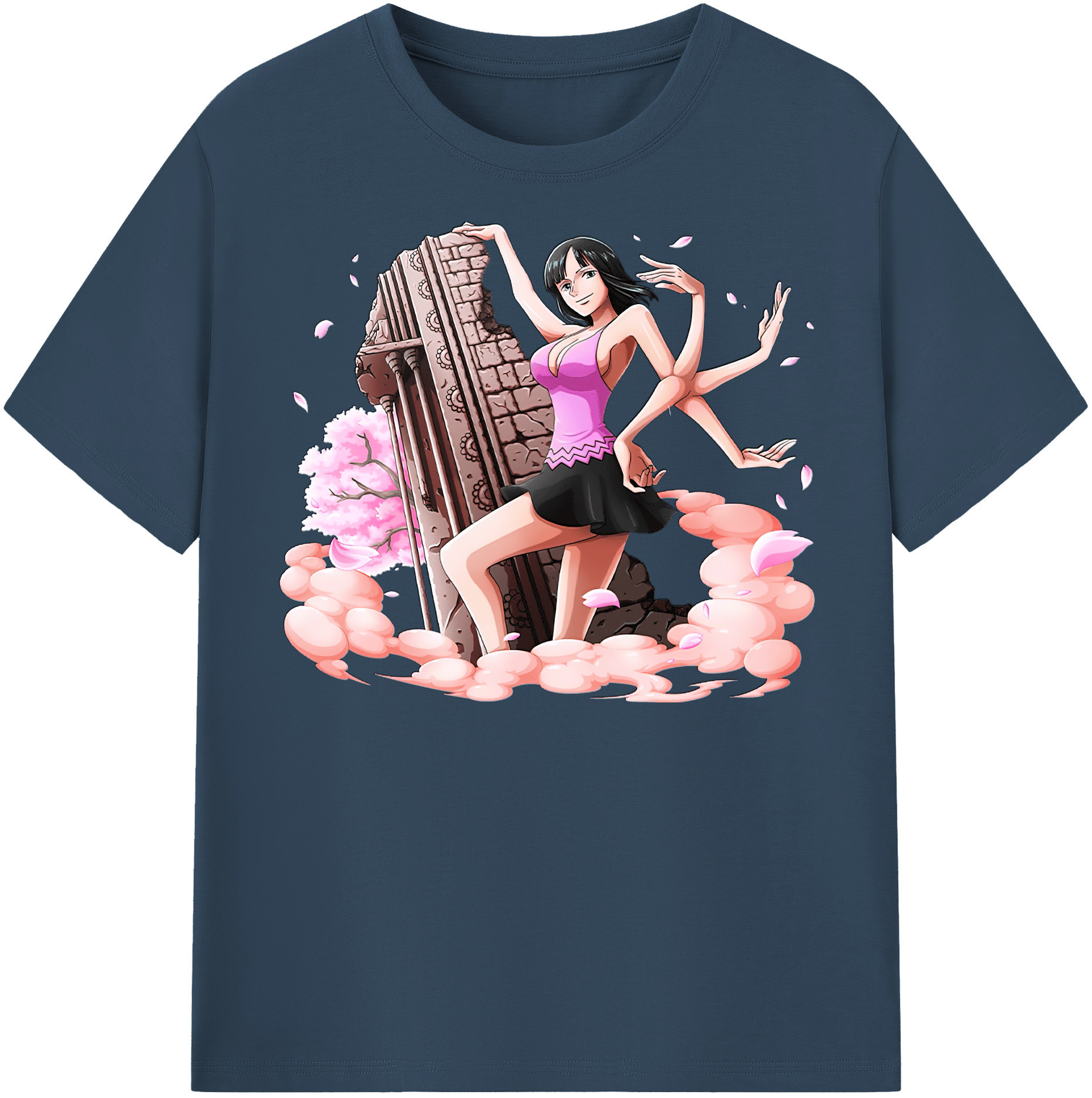 ワンピース ニコ・ロビン ONE PIECE Nico Robin レディースカジュアルプリントTシャツ（綿100％）