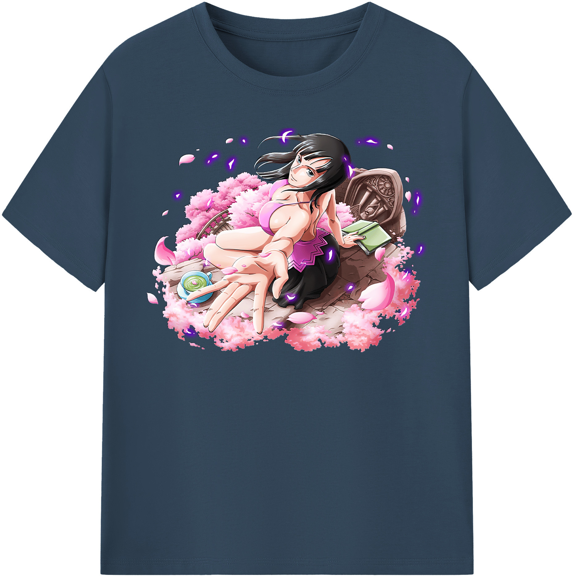 ワンピース ニコ・ロビン ONE PIECE Nico Robin レディースカジュアルプリントTシャツ（綿100％）