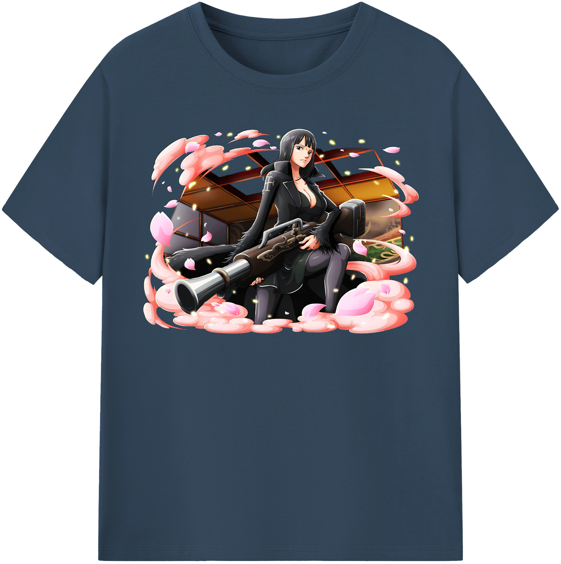 ワンピース ニコ・ロビン ONE PIECE Nico Robin レディースカジュアルプリントTシャツ（綿100％）