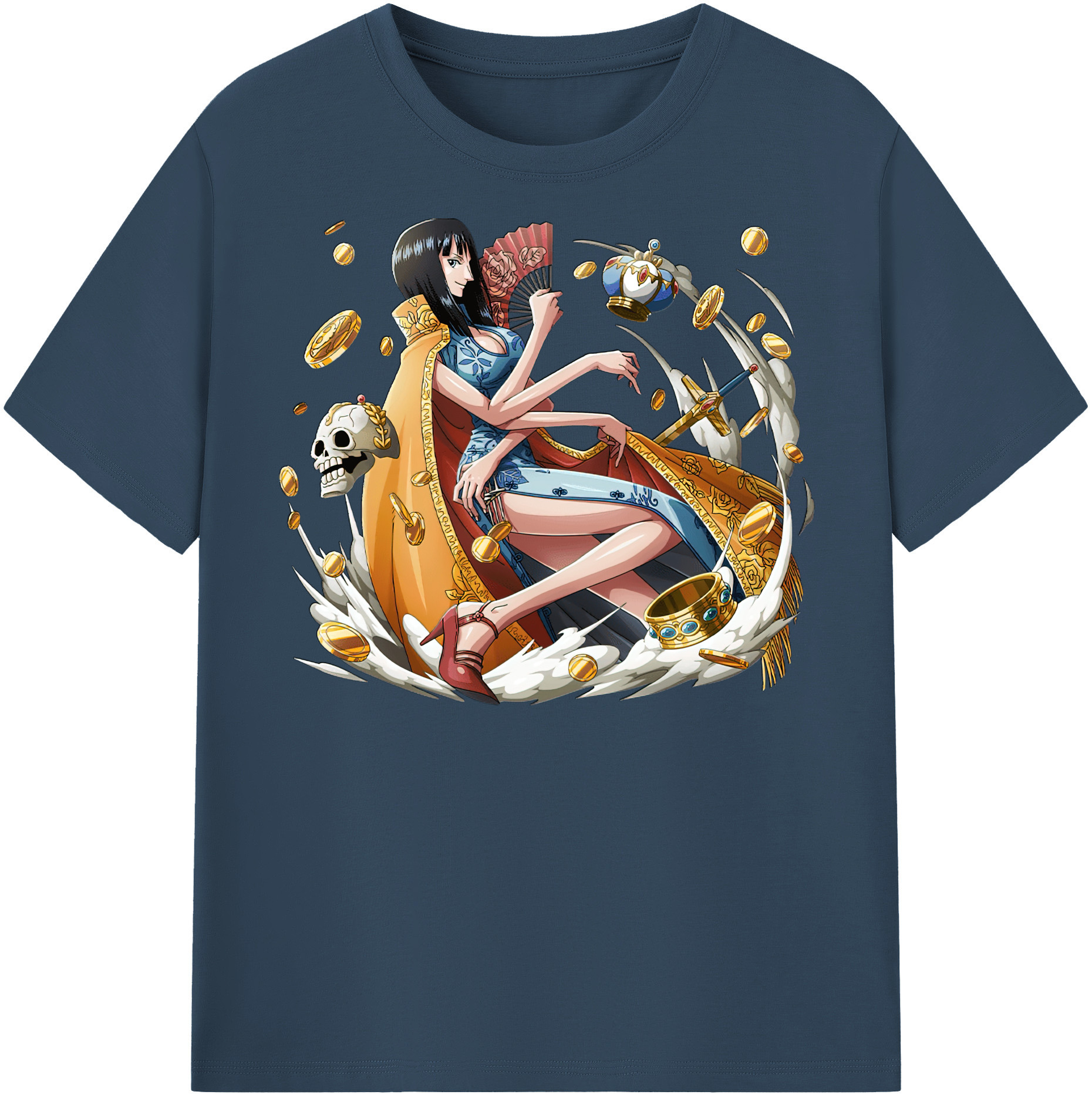 ワンピース ニコ・ロビン ONE PIECE Nico Robin レディースカジュアルプリントTシャツ（綿100％）