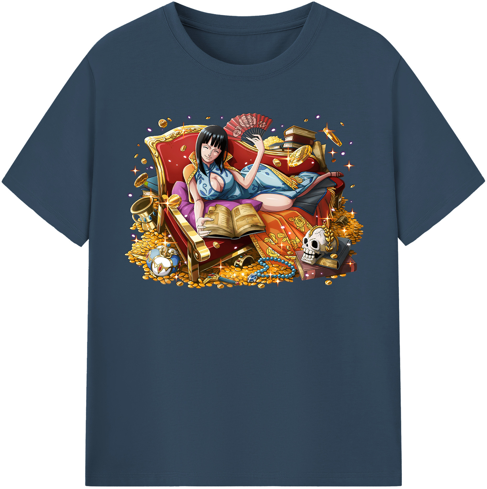ワンピース ニコ・ロビン ONE PIECE Nico Robin レディースカジュアルプリントTシャツ（綿100％）