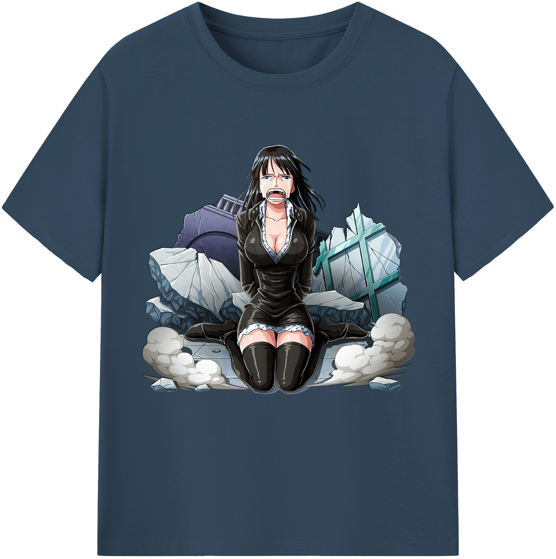 ワンピース ニコ・ロビン ONE PIECE Nico Robin レディースカジュアルプリントTシャツ（綿100％）