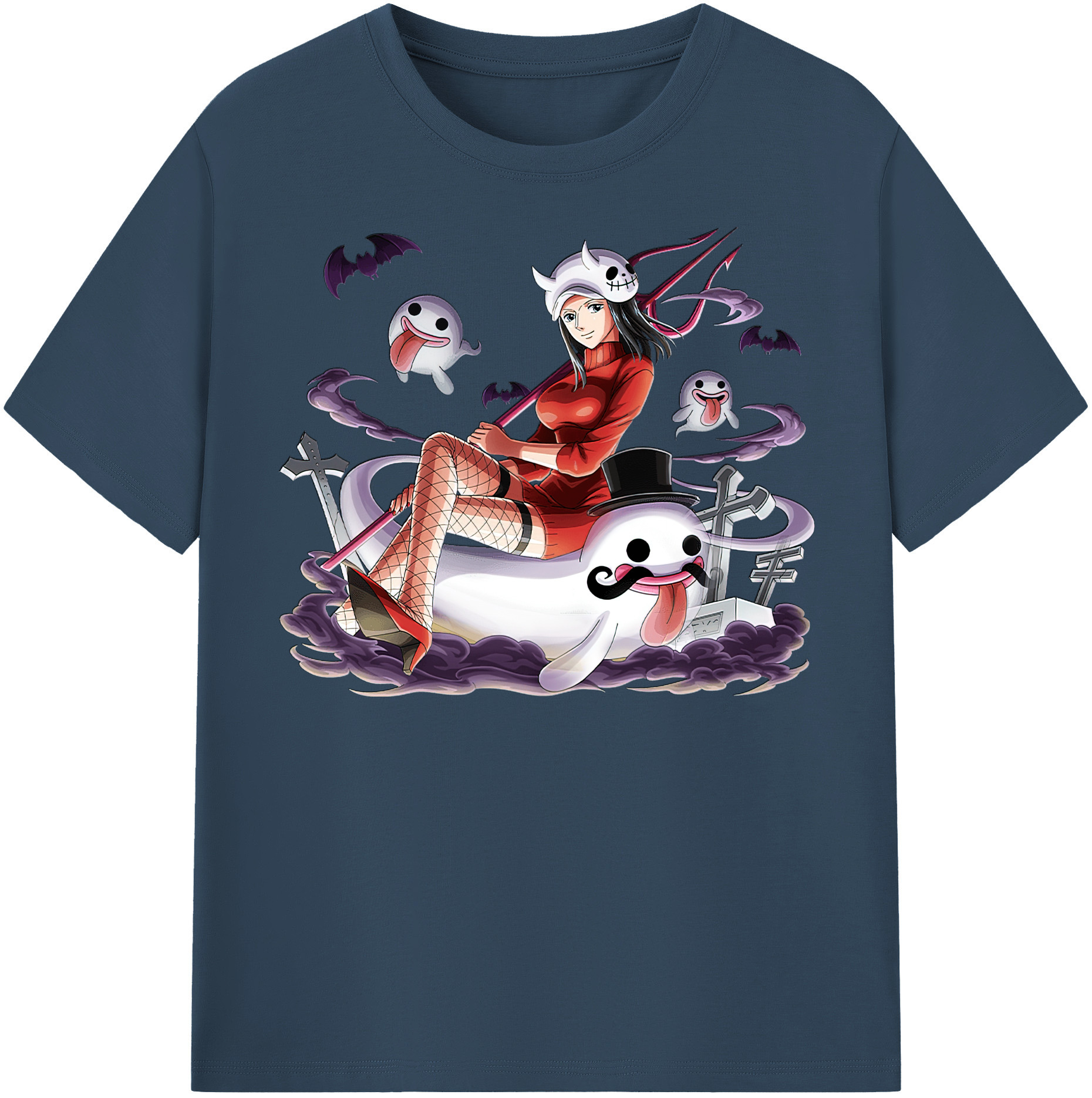 ワンピース ニコ・ロビン ONE PIECE Nico Robin レディースカジュアルプリントTシャツ（綿100％）