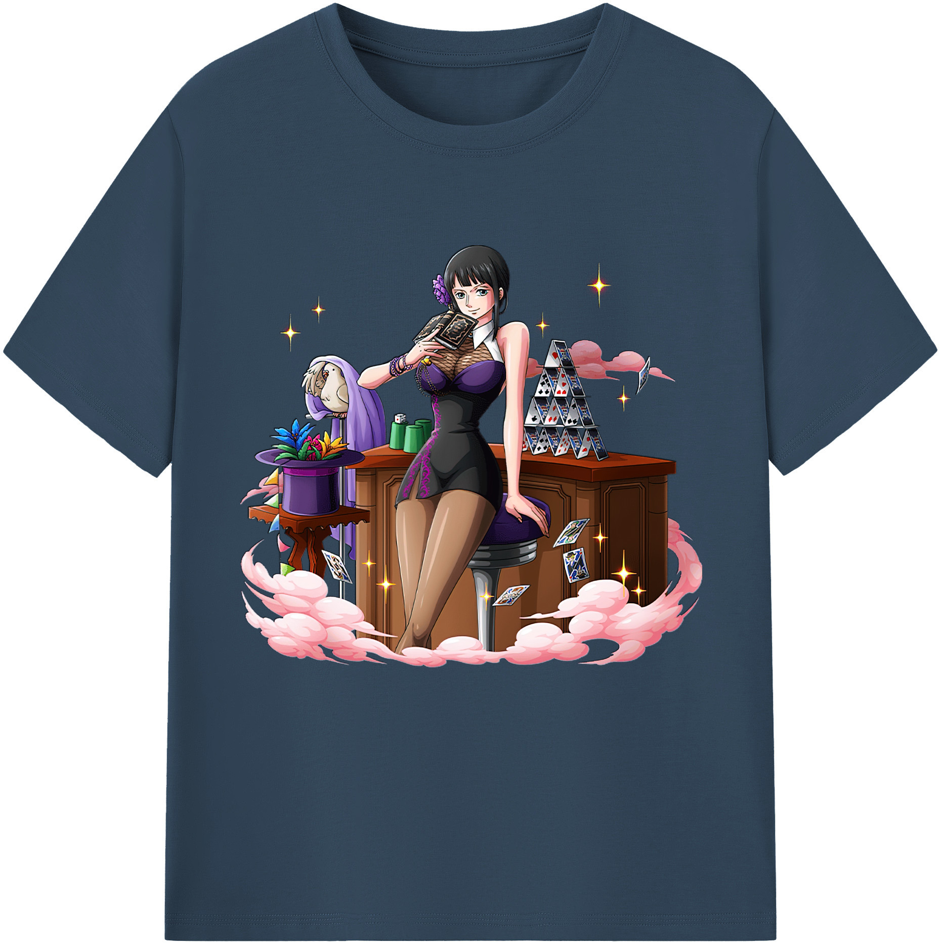ワンピース ニコ・ロビン ONE PIECE Nico Robin レディースカジュアルプリントTシャツ（綿100％）