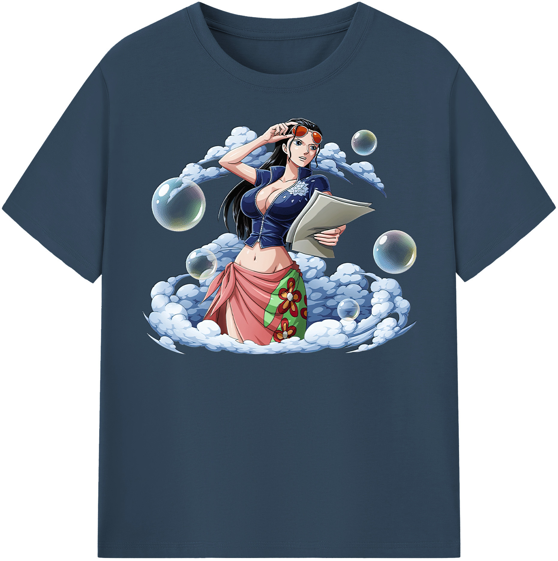 ワンピース ニコ・ロビン ONE PIECE Nico Robin レディースカジュアルプリントTシャツ（綿100％）