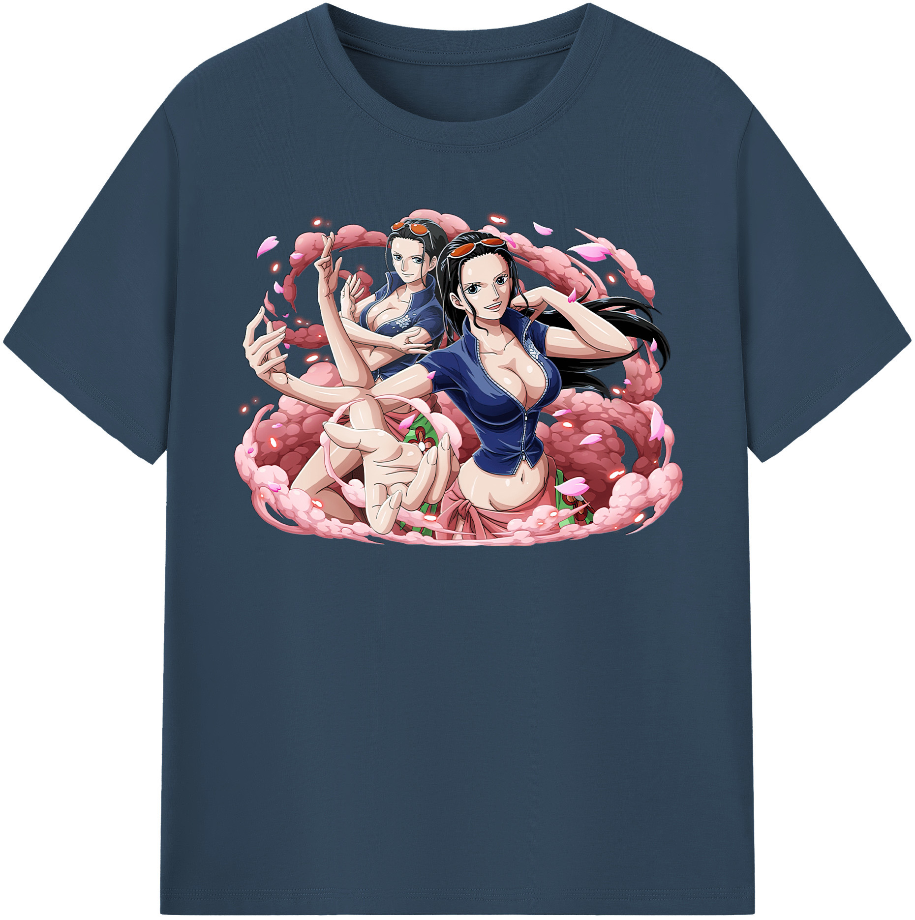 ワンピース ニコ・ロビン ONE PIECE Nico Robin レディースカジュアルプリントTシャツ（綿100％）