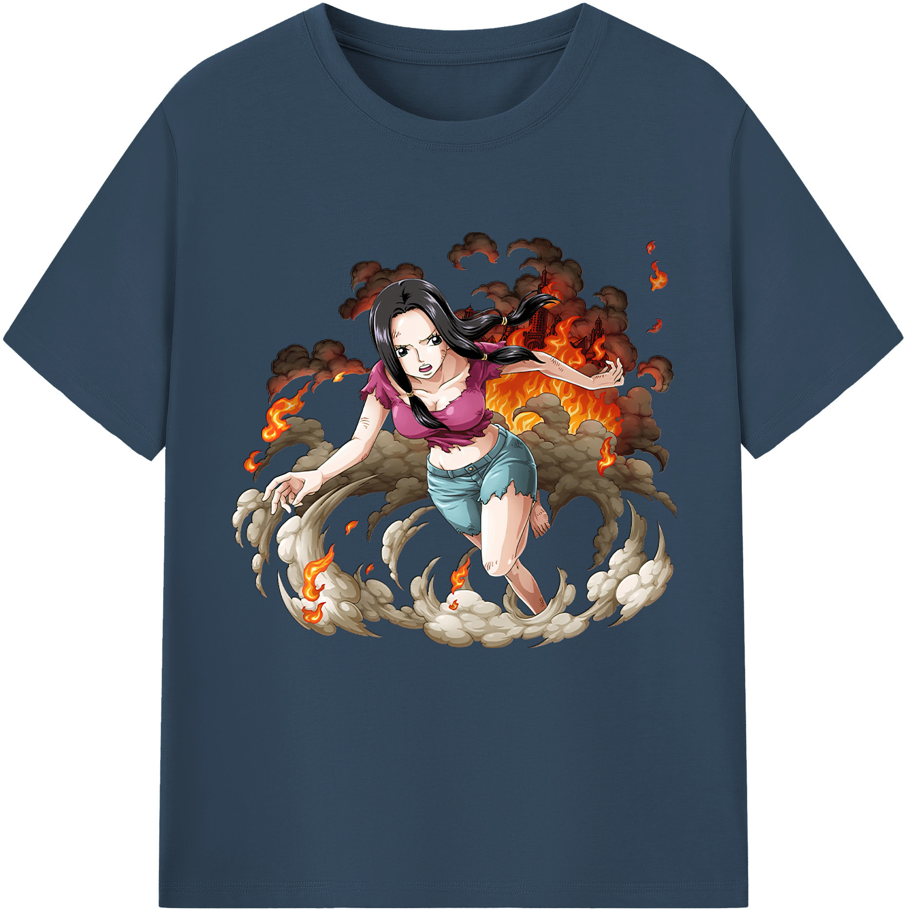 ワンピース ニコ・ロビン ONE PIECE Nico Robin レディースカジュアルプリントTシャツ（綿100％）