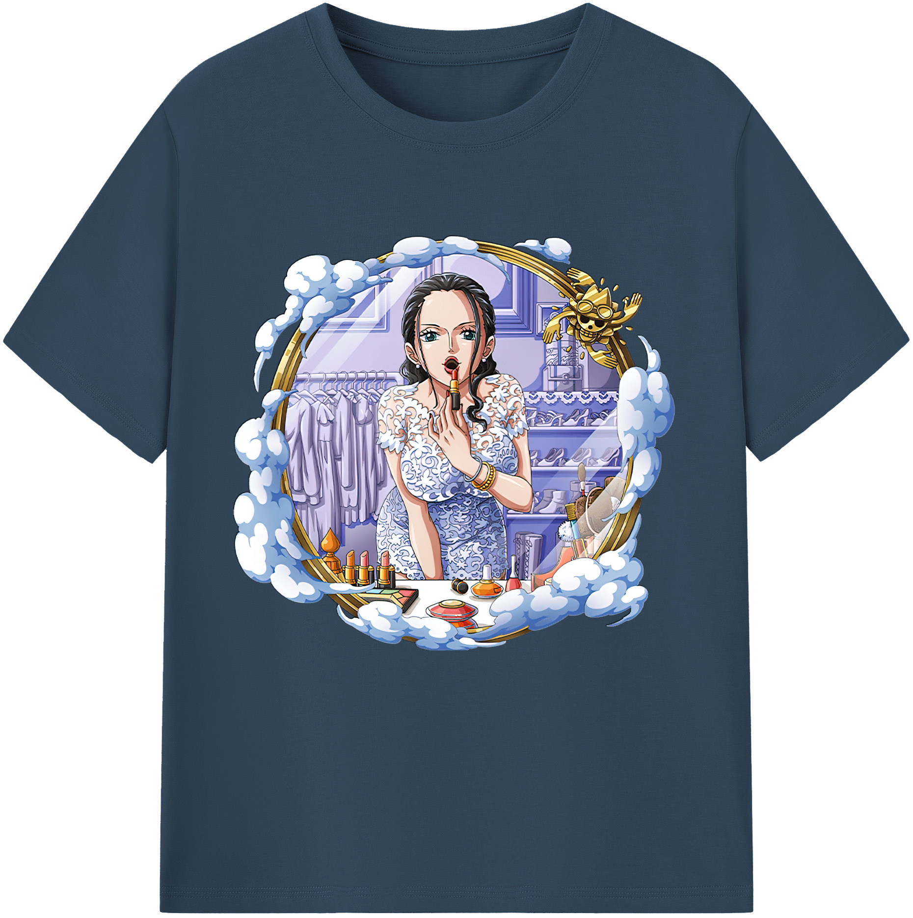 ワンピース ニコ・ロビン ONE PIECE Nico Robin レディースカジュアルプリントTシャツ（綿100％）