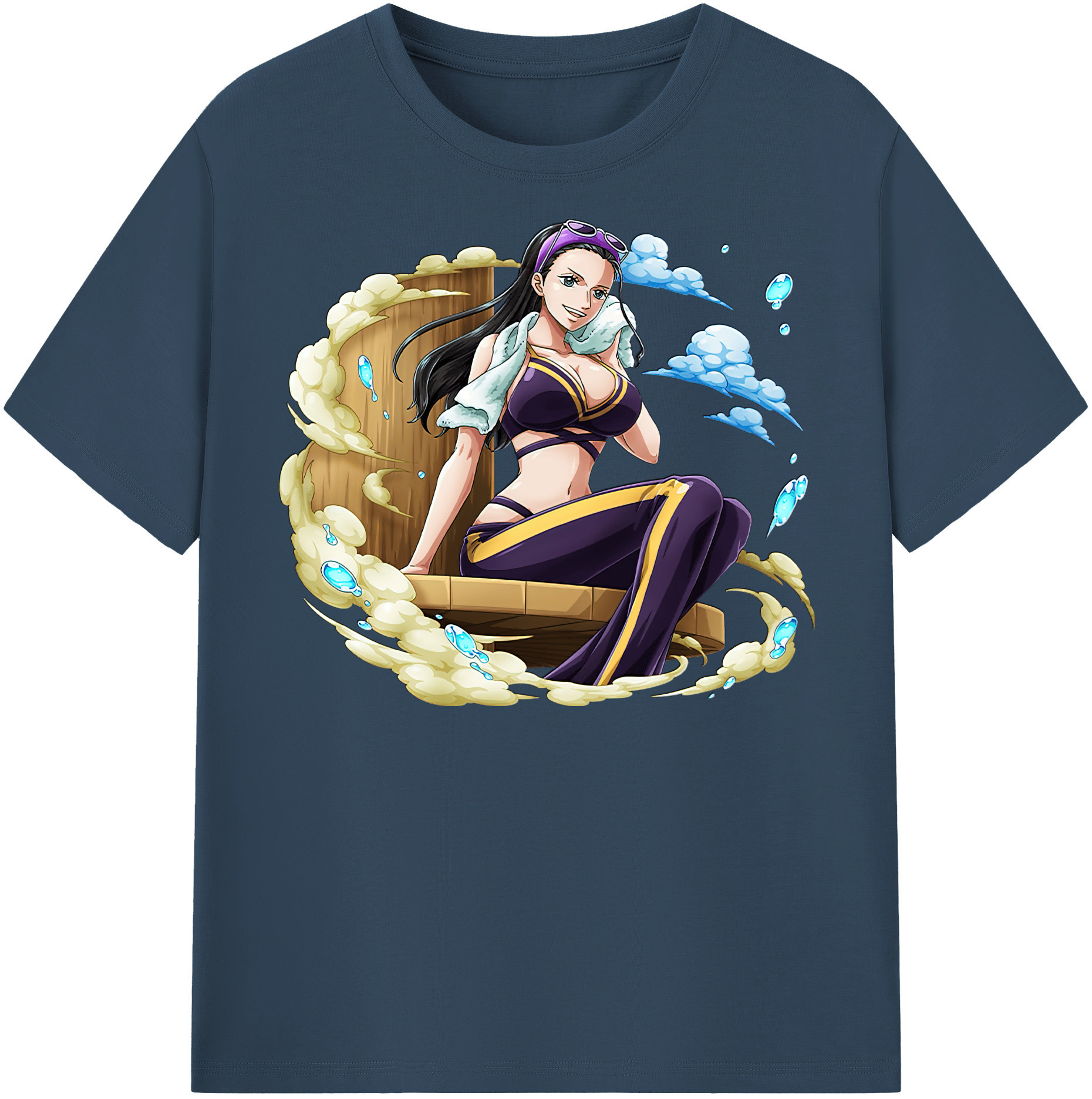 ワンピース ニコ・ロビン ONE PIECE Nico Robin レディースカジュアルプリントTシャツ（綿100％）