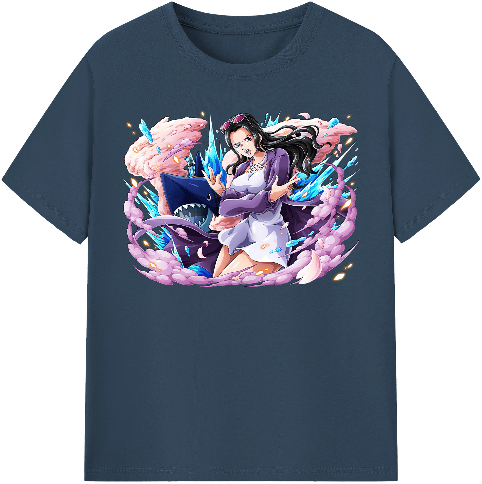 ワンピース ニコ・ロビン ONE PIECE Nico Robin レディースカジュアルプリントTシャツ（綿100％）