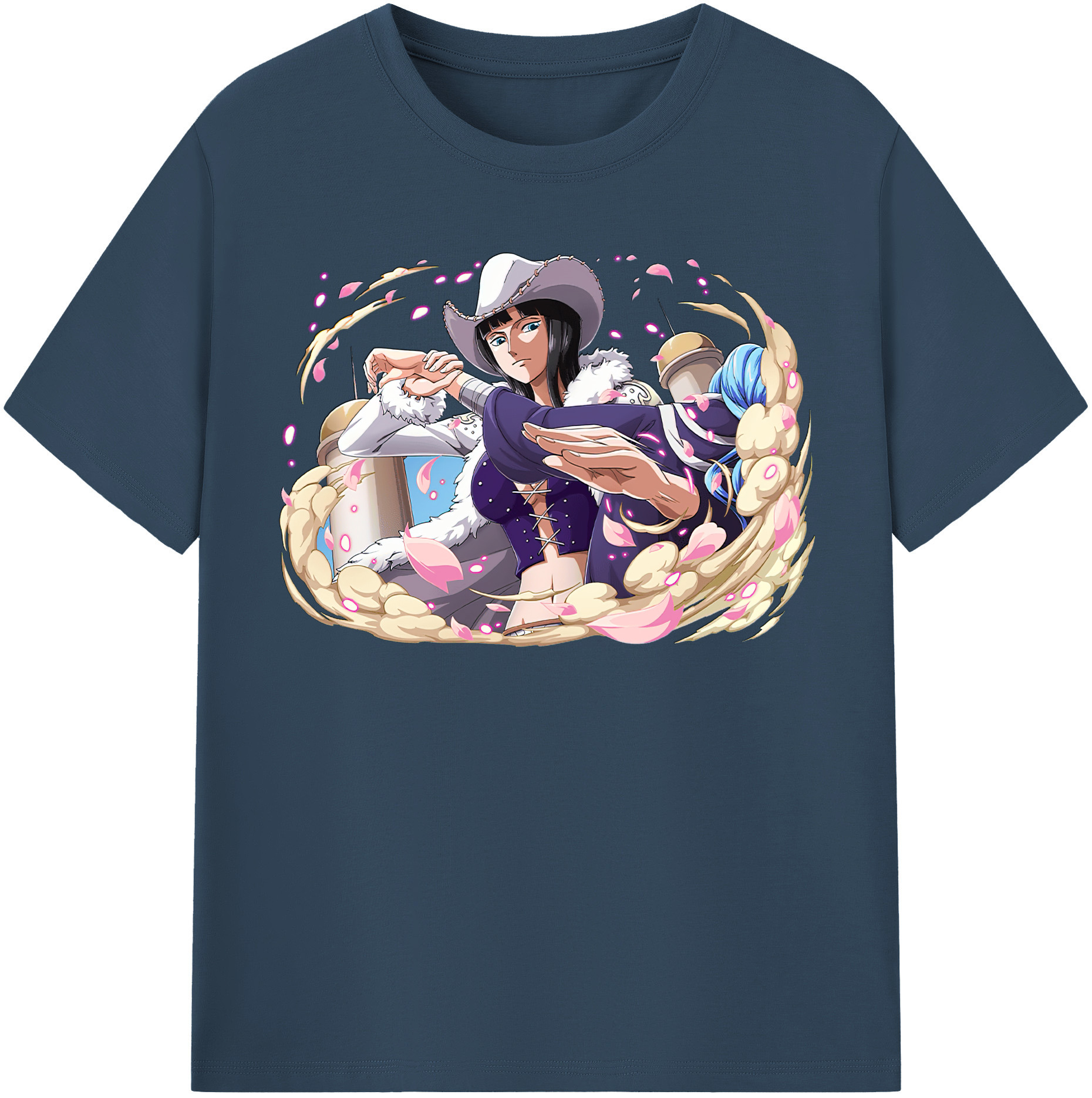 ワンピース ニコ・ロビン ONE PIECE Nico Robin レディースカジュアルプリントTシャツ（綿100％）