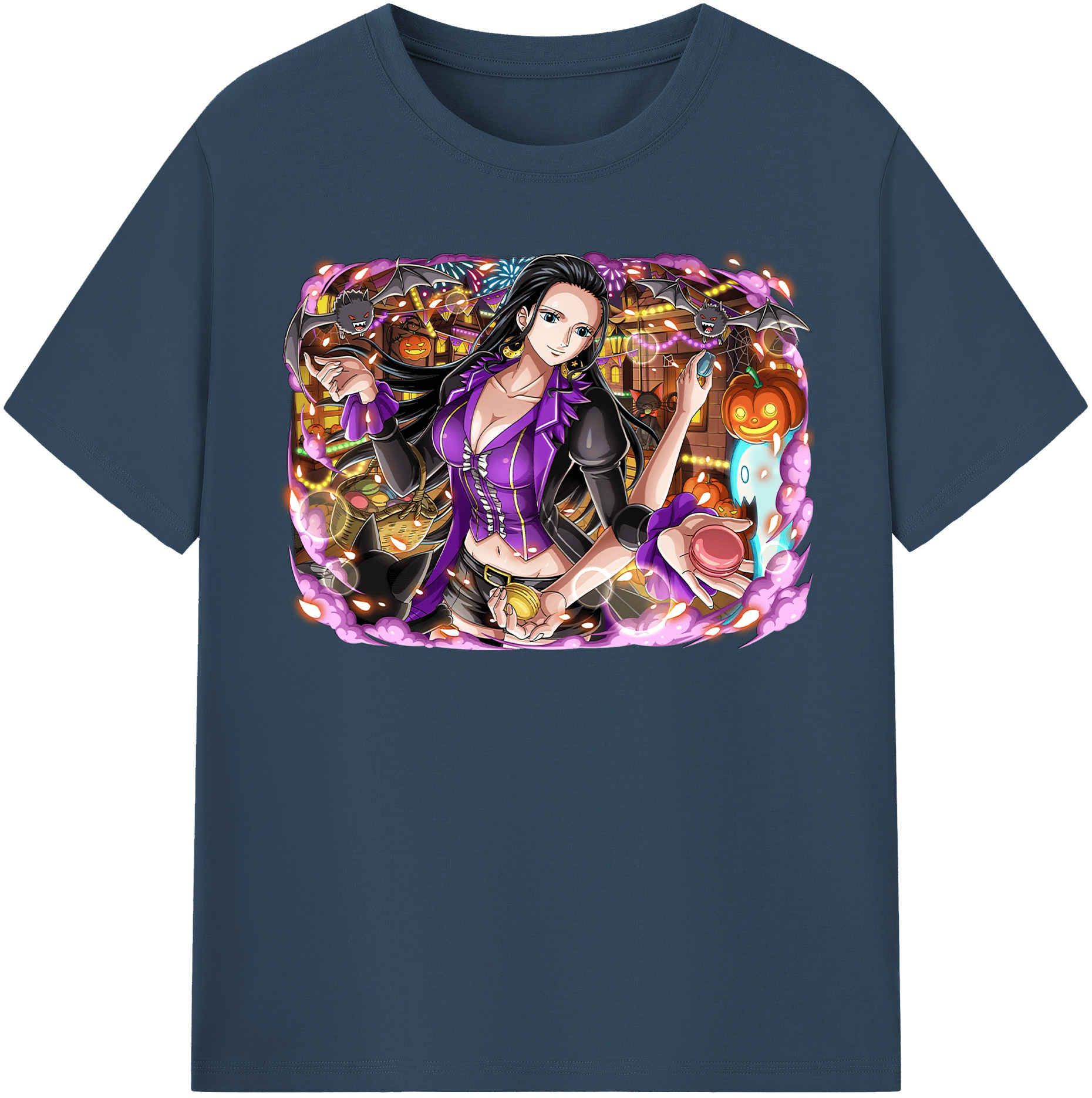 ワンピース ニコ・ロビン ONE PIECE Nico Robin レディースカジュアルプリントTシャツ（綿100％）