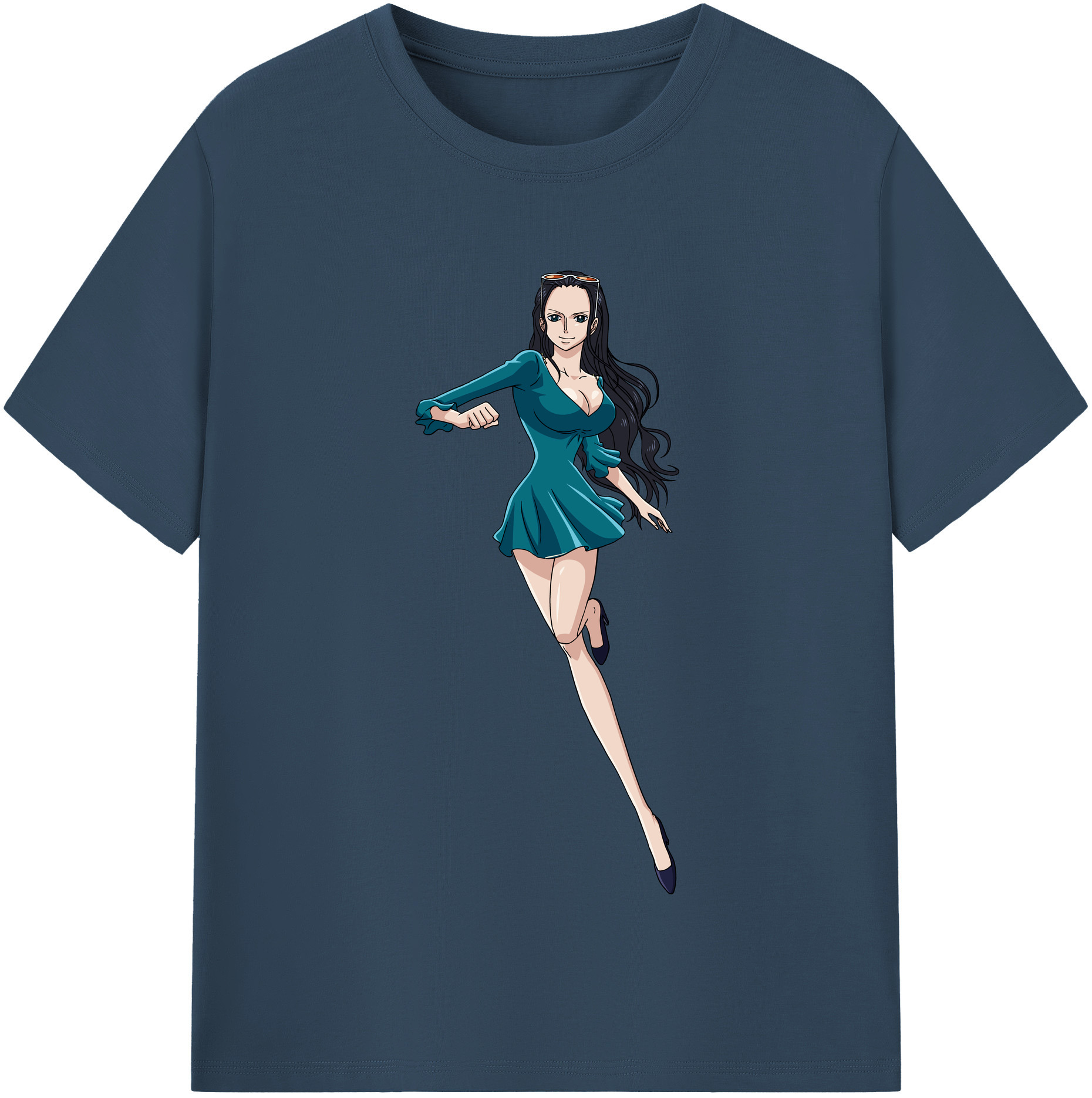 ワンピース ニコ・ロビン ONE PIECE Nico Robin レディースカジュアルプリントTシャツ（綿100％）