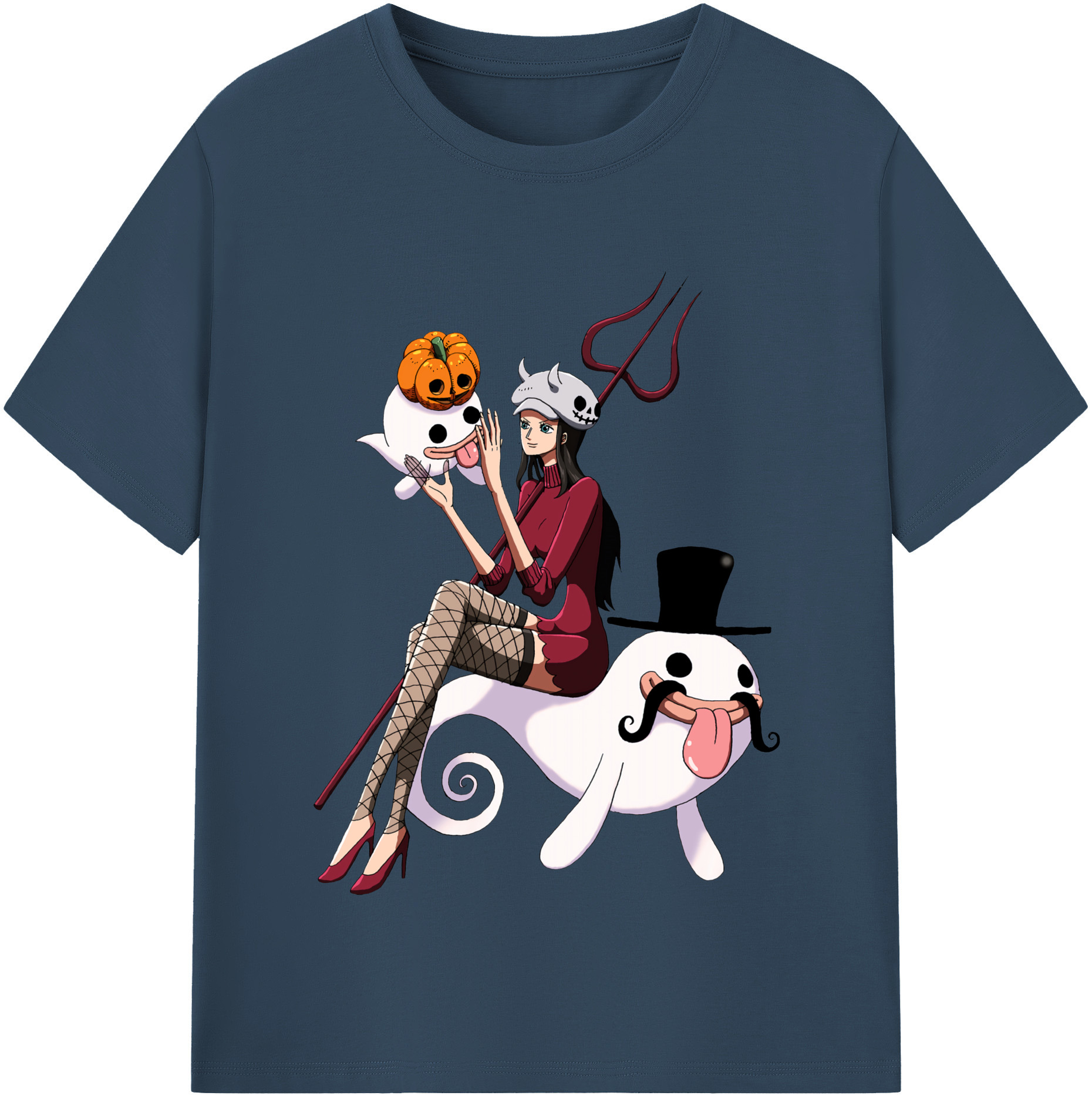 ワンピース ニコ・ロビン ONE PIECE Nico Robin レディースカジュアルプリントTシャツ（綿100％）