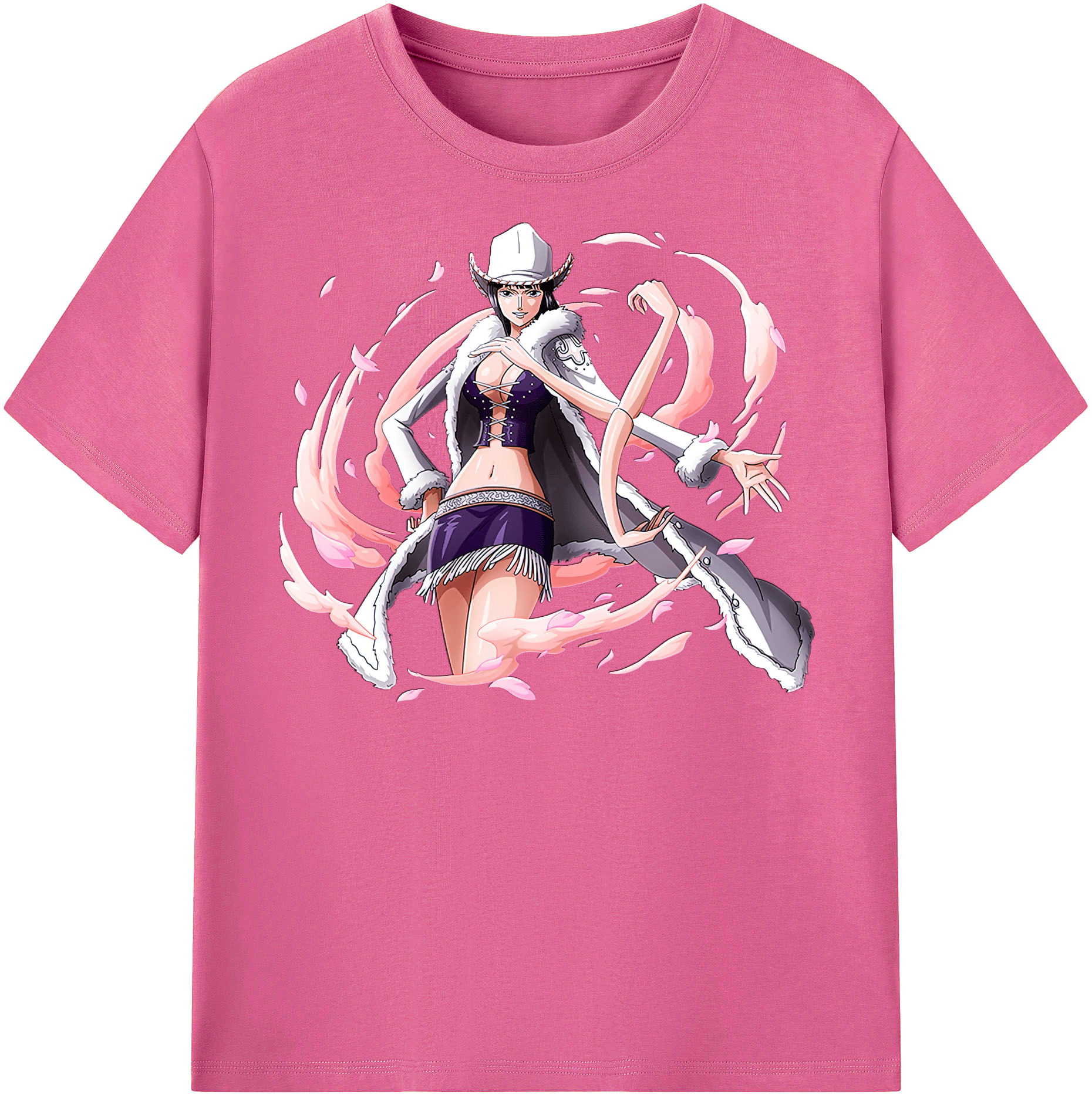 ワンピース ニコ・ロビン ONE PIECE Nico Robin レディースカジュアルプリントTシャツ（綿100％）