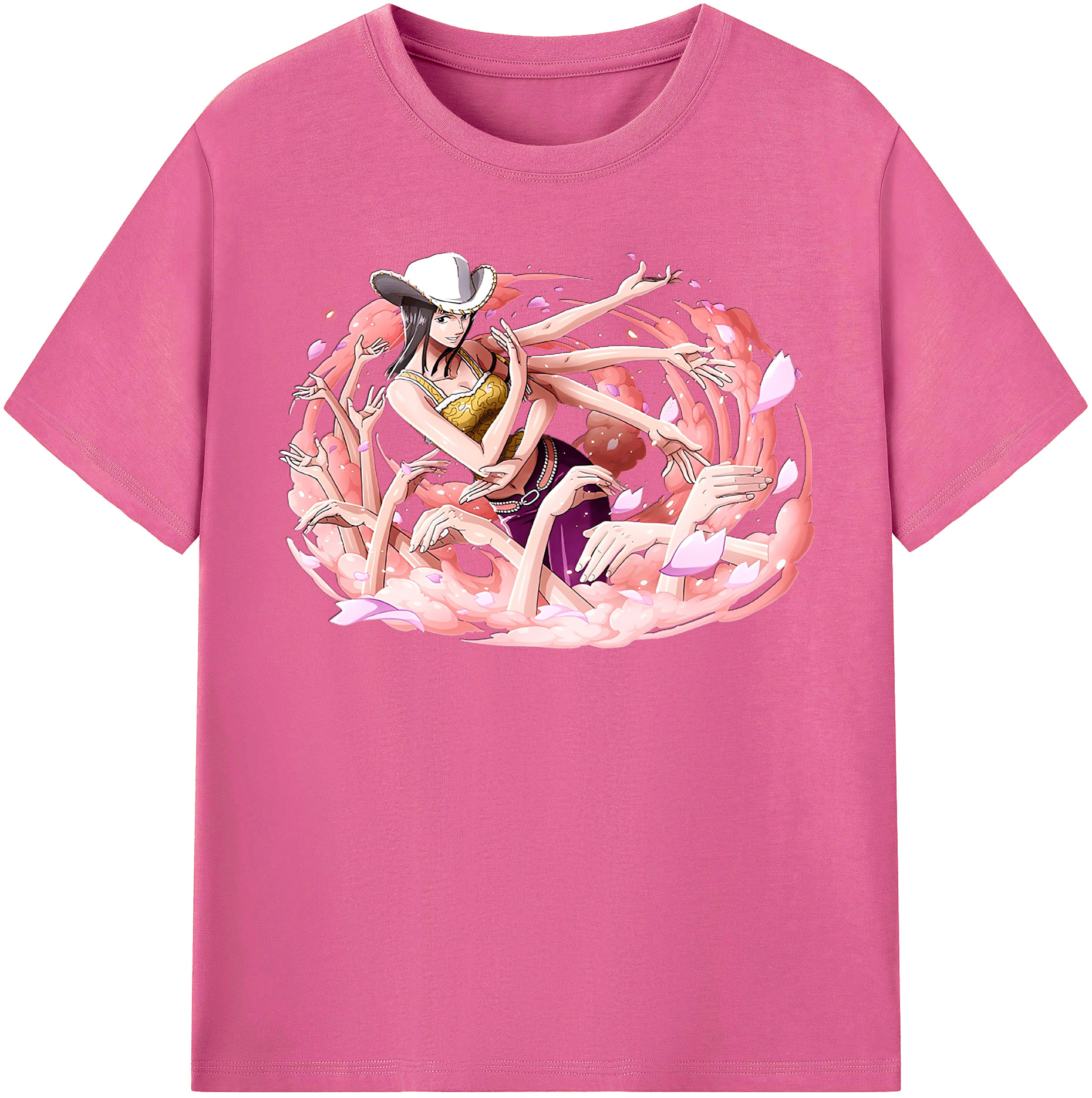 ワンピース ニコ・ロビン ONE PIECE Nico Robin レディースカジュアルプリントTシャツ（綿100％）