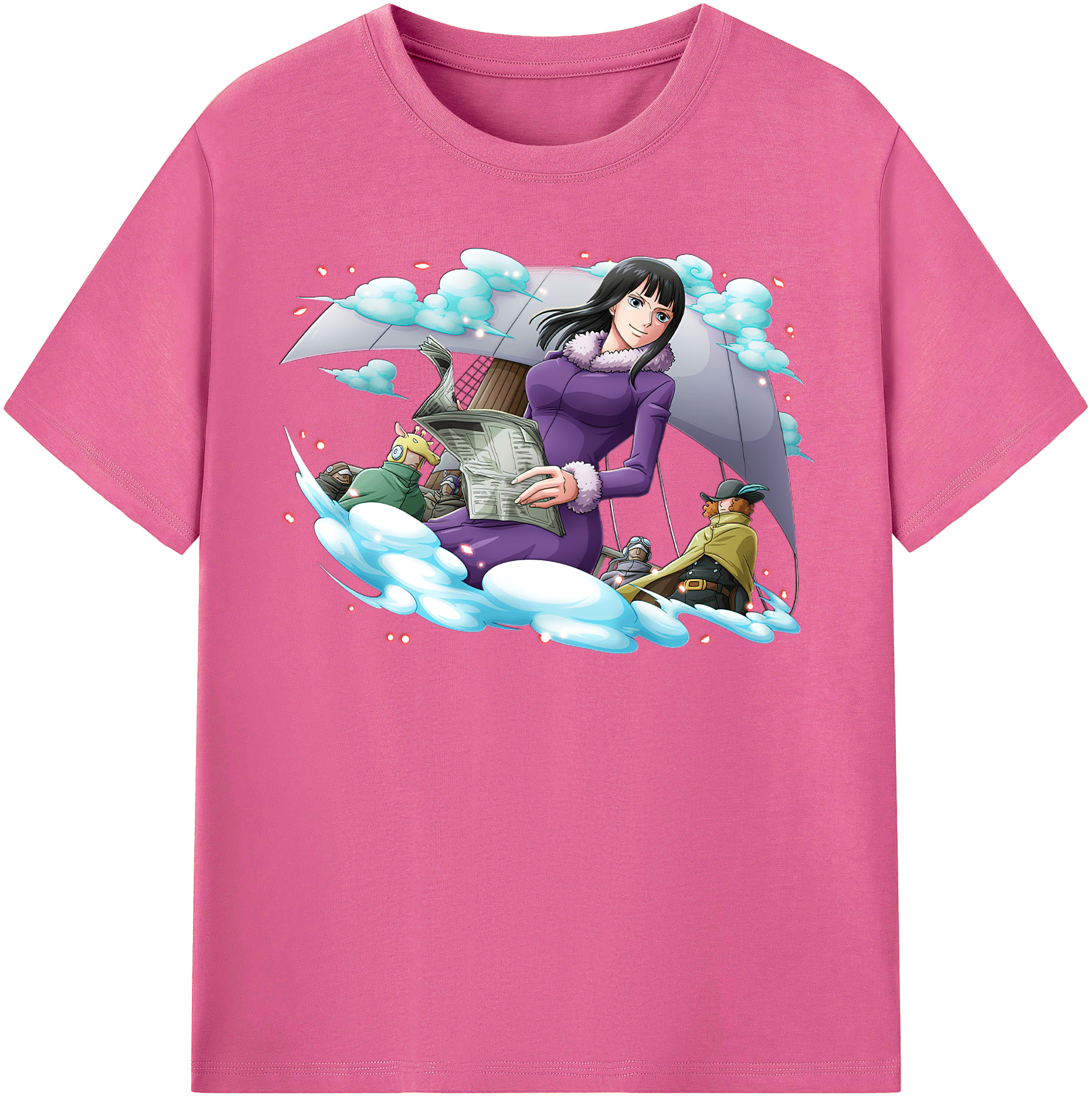 ワンピース ニコ・ロビン ONE PIECE Nico Robin レディースカジュアルプリントTシャツ（綿100％）