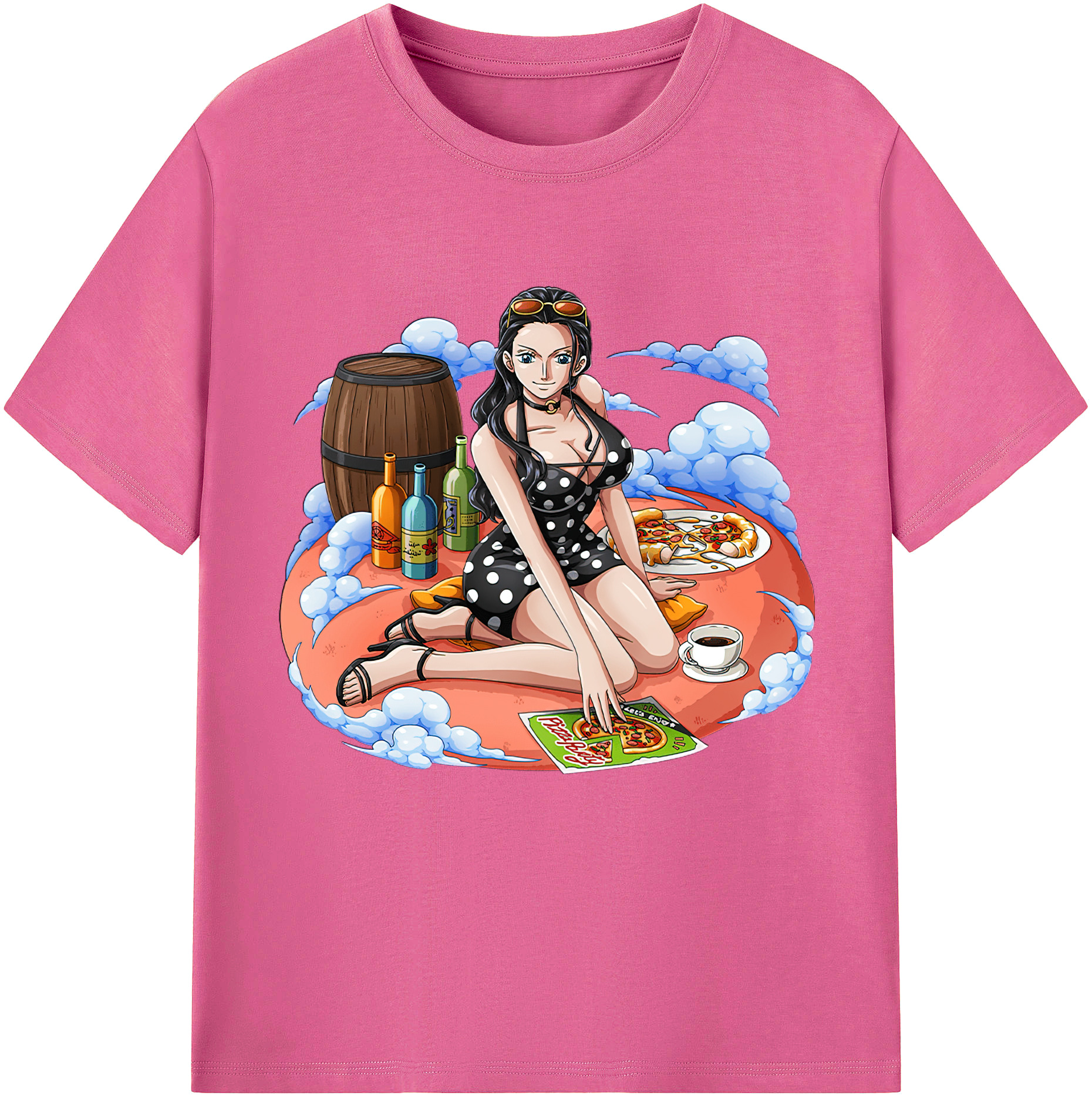 ワンピース ニコ・ロビン ONE PIECE Nico Robin レディースカジュアルプリントTシャツ（綿100％）