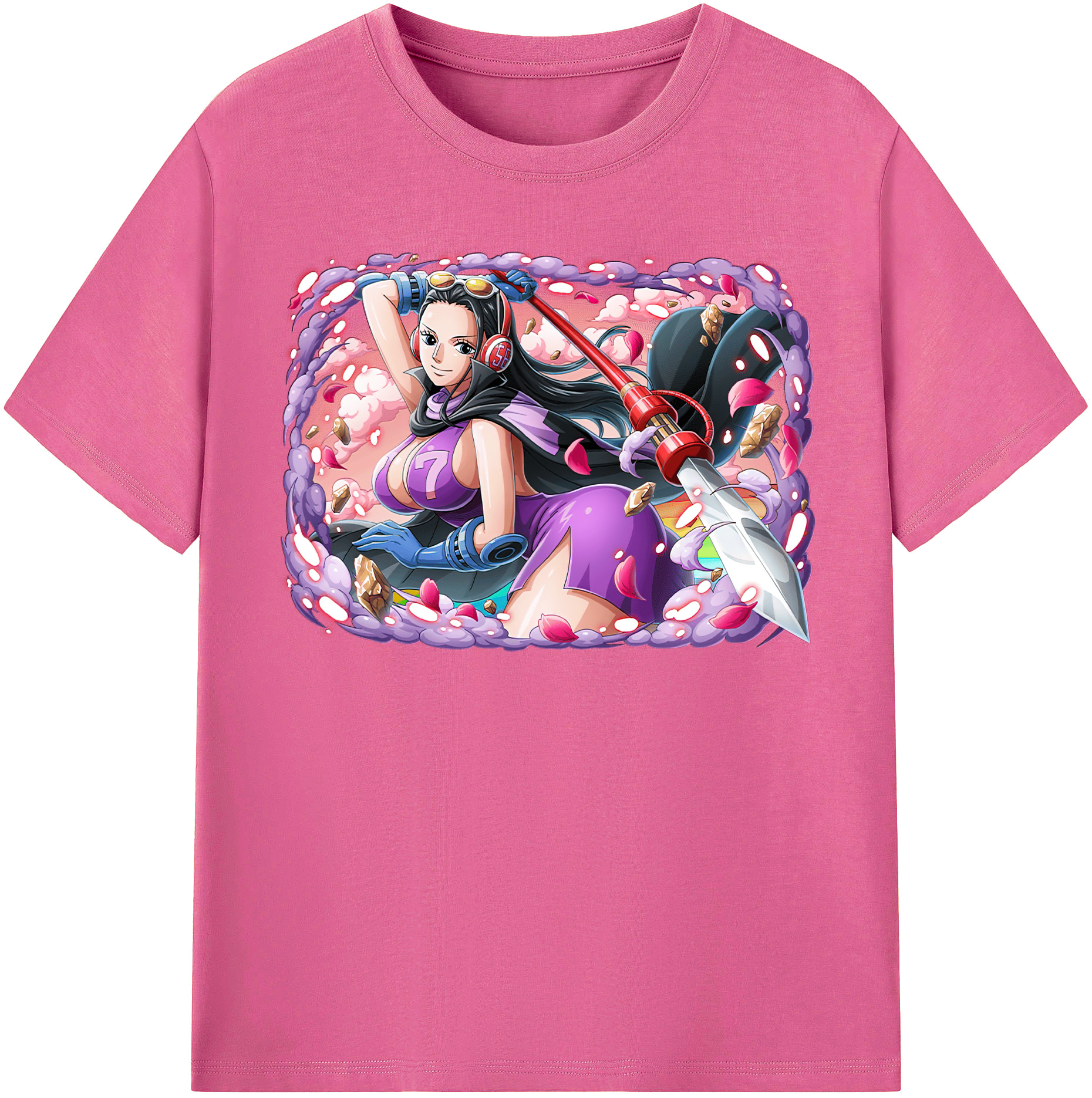 ワンピース ニコ・ロビン ONE PIECE Nico Robin レディースカジュアルプリントTシャツ（綿100％）