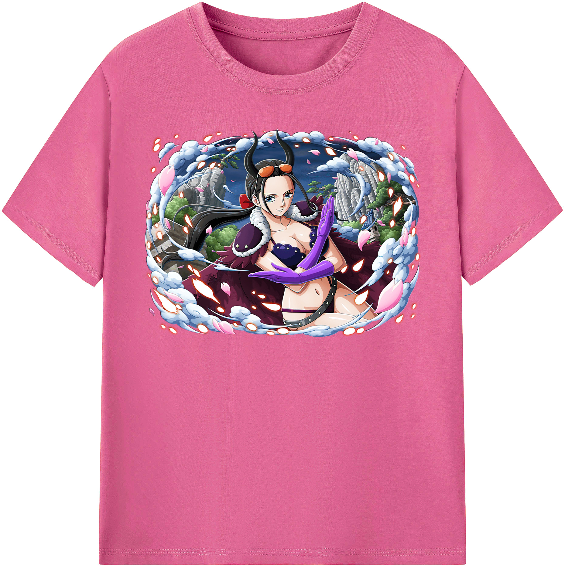 ワンピース ニコ・ロビン ONE PIECE Nico Robin レディースカジュアルプリントTシャツ（綿100％）