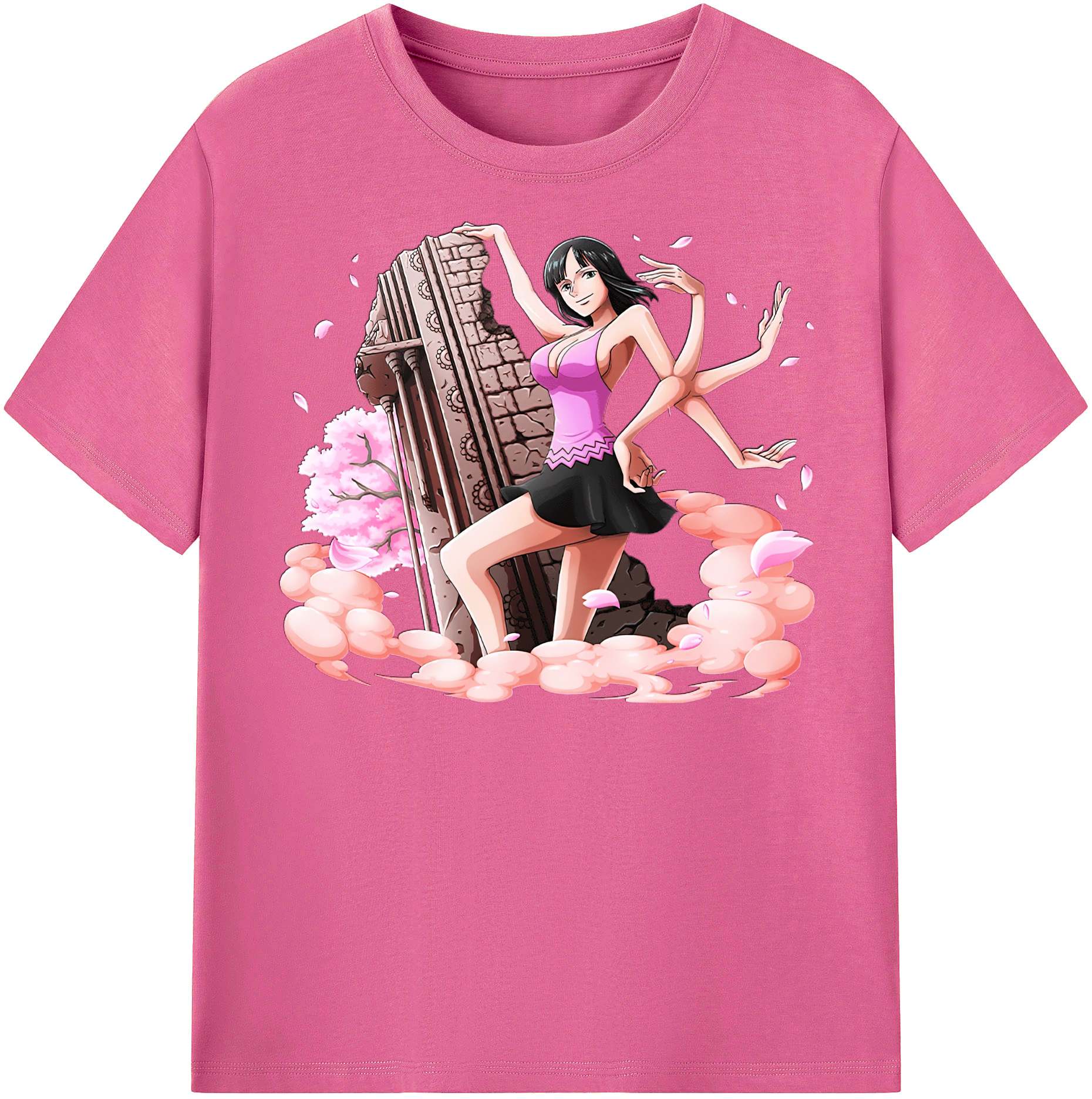 ワンピース ニコ・ロビン ONE PIECE Nico Robin レディースカジュアルプリントTシャツ（綿100％）