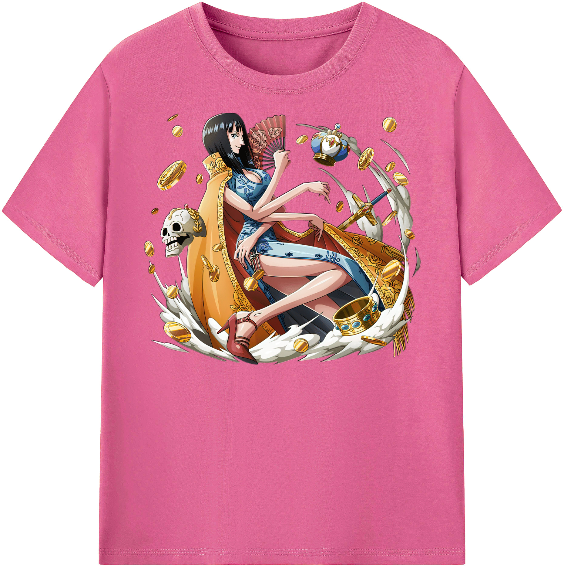ワンピース ニコ・ロビン ONE PIECE Nico Robin レディースカジュアルプリントTシャツ（綿100％）
